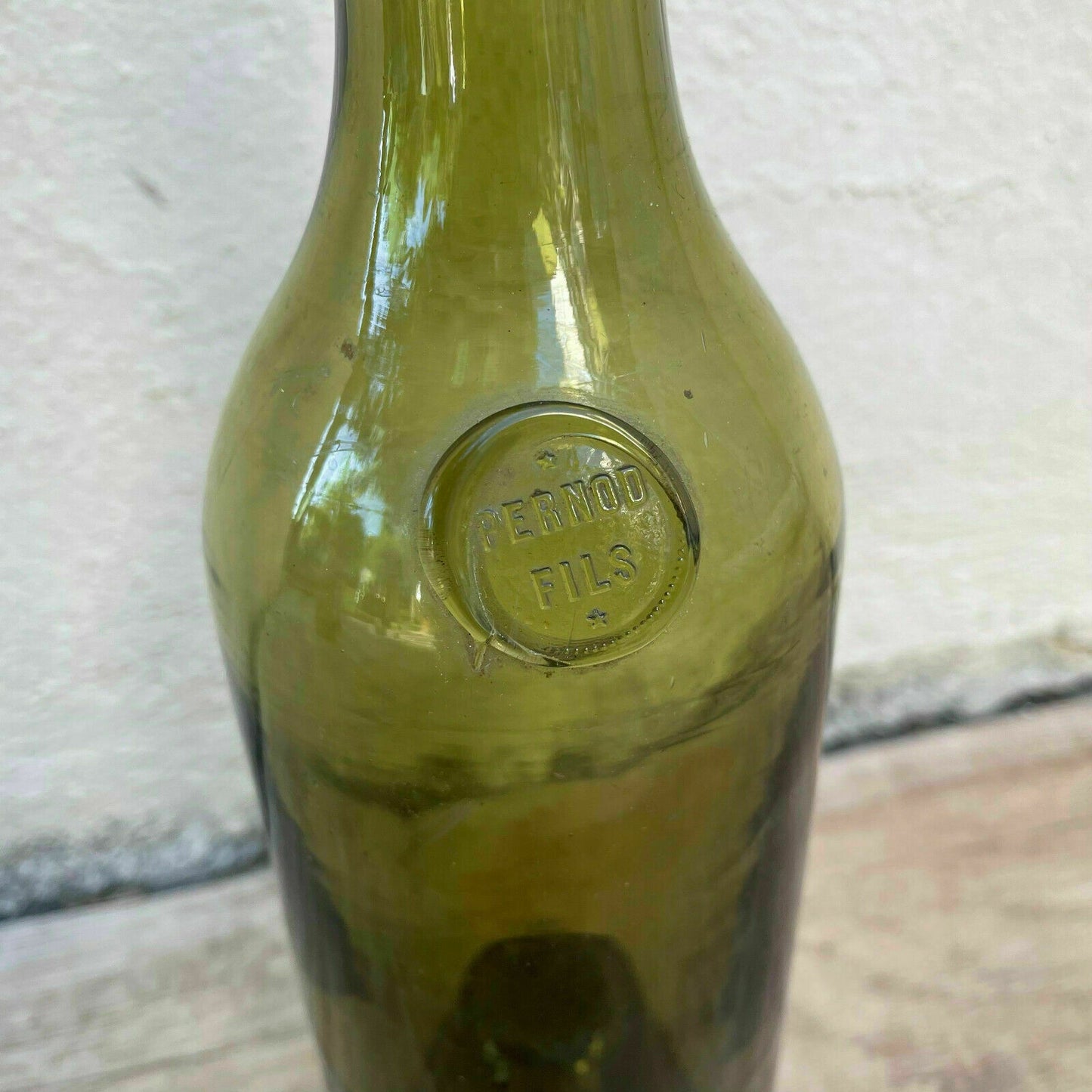 Old French Green Glass wine water pastis bottle circa 1920 PERNOD 22092111 - Fleamarketfrance