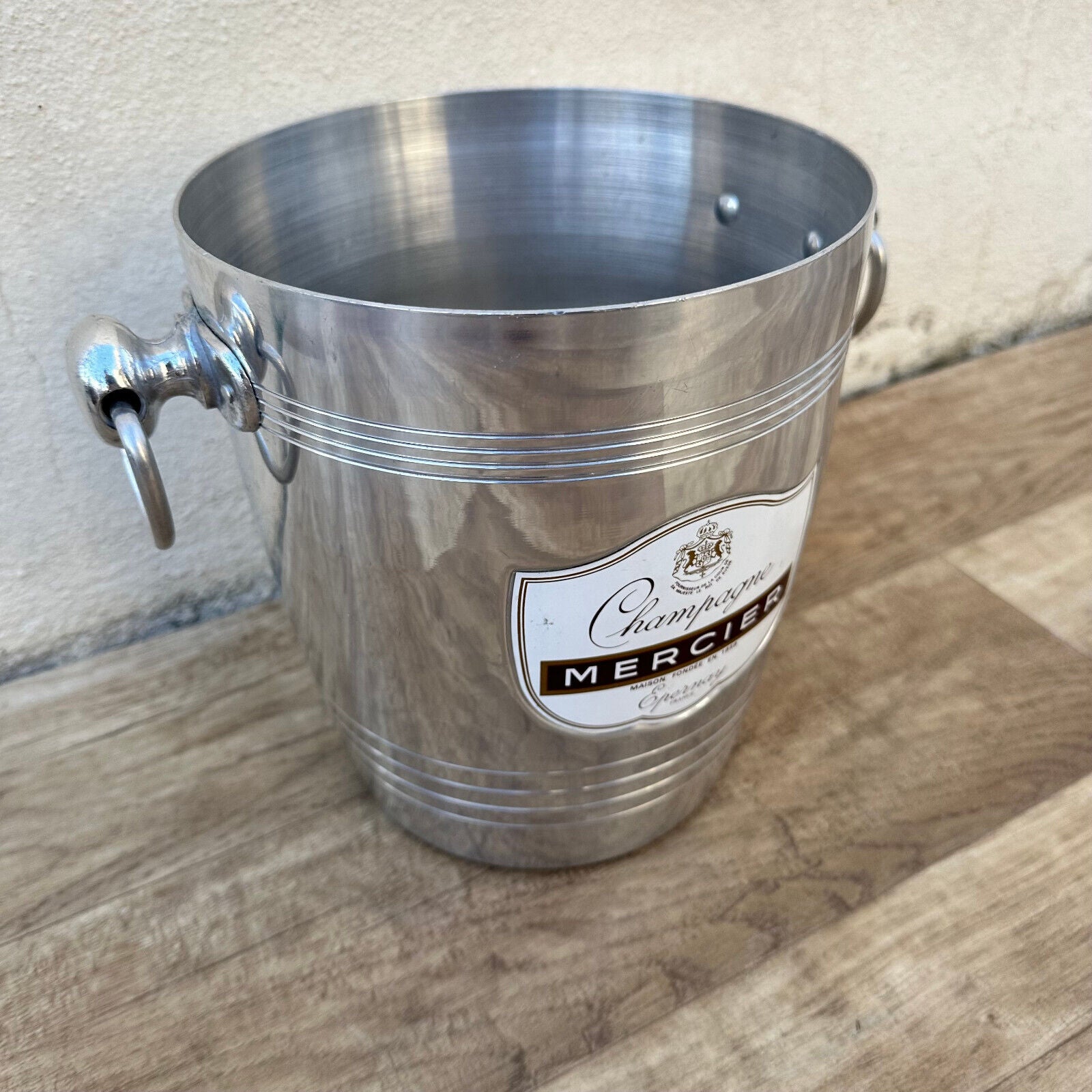 Vintage French Champagne Ice Bucket Cooler Made France MERCIER 07122313 Fleamarketfrance