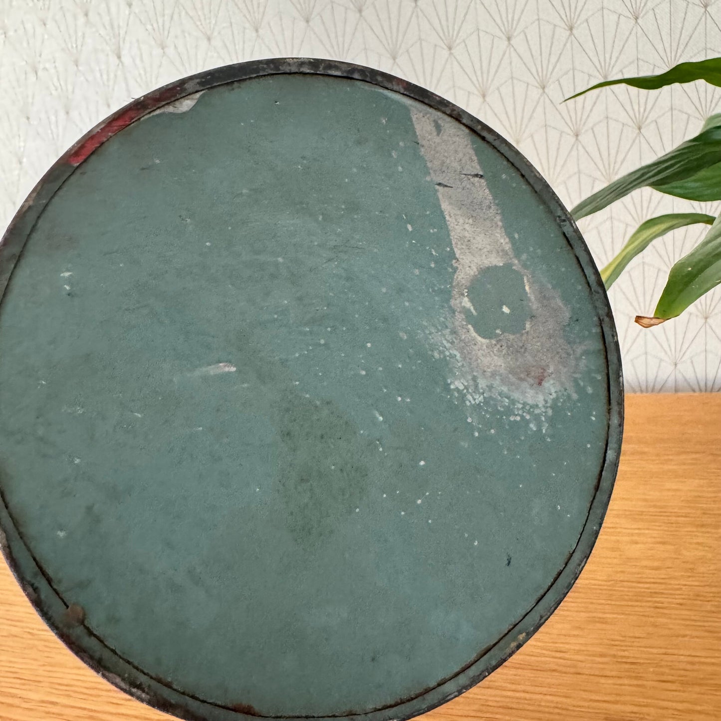 French Tole Planter Red Hand Painted Floral Napoleon III Vintage 15062422 Fleamarketfrance