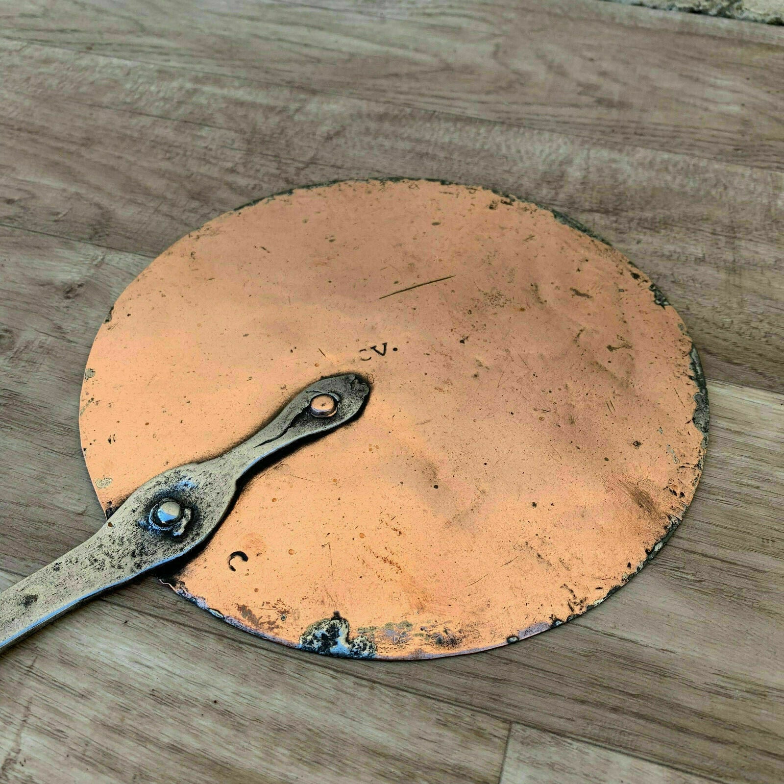 French Copper Pan Lid Cast Iron Handle Vintage Cookware 19.5cm 06031924 Cuisine