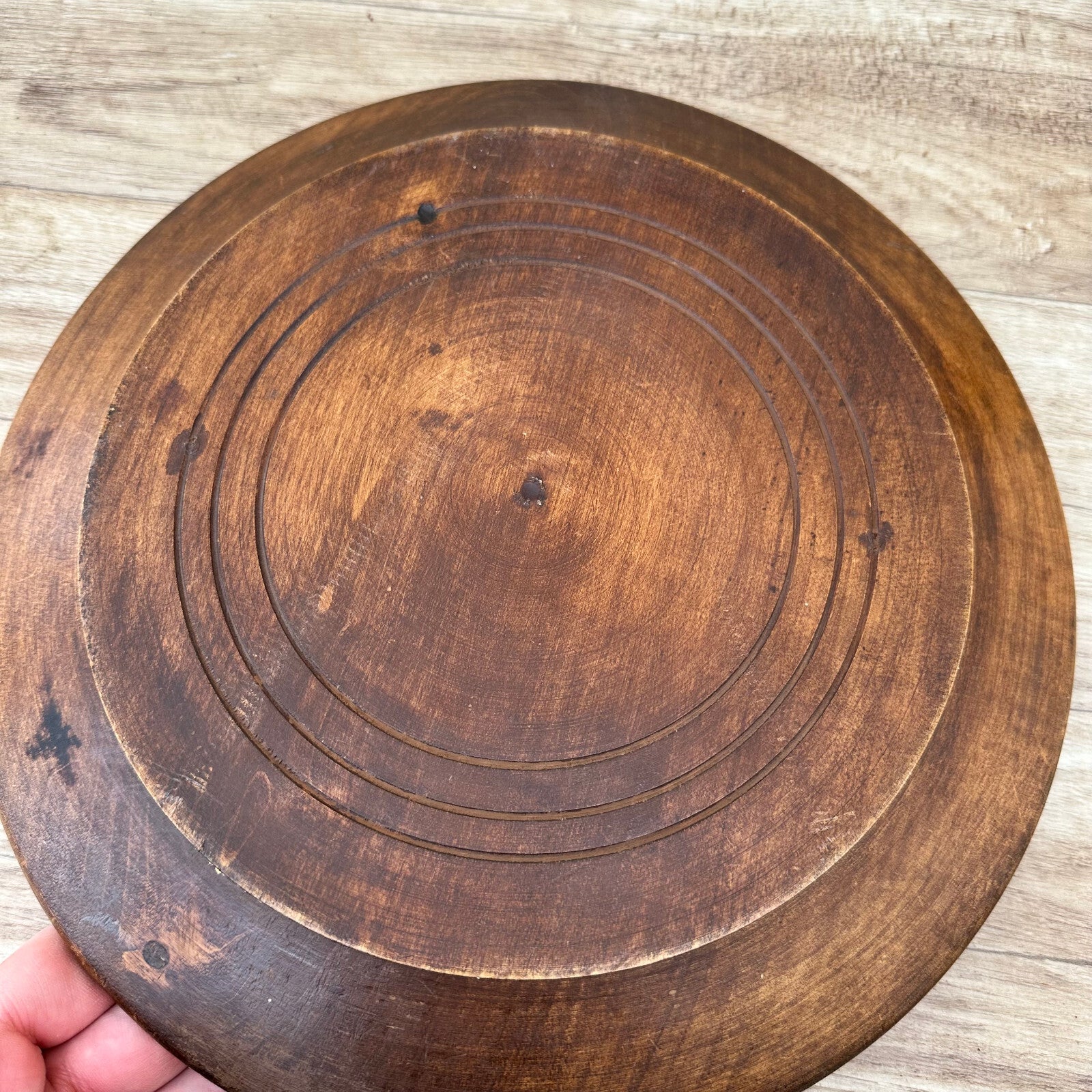 Antique French Bread Board Wood Carved Daily Bread Prayer 30cm 04052313 Unbranded
