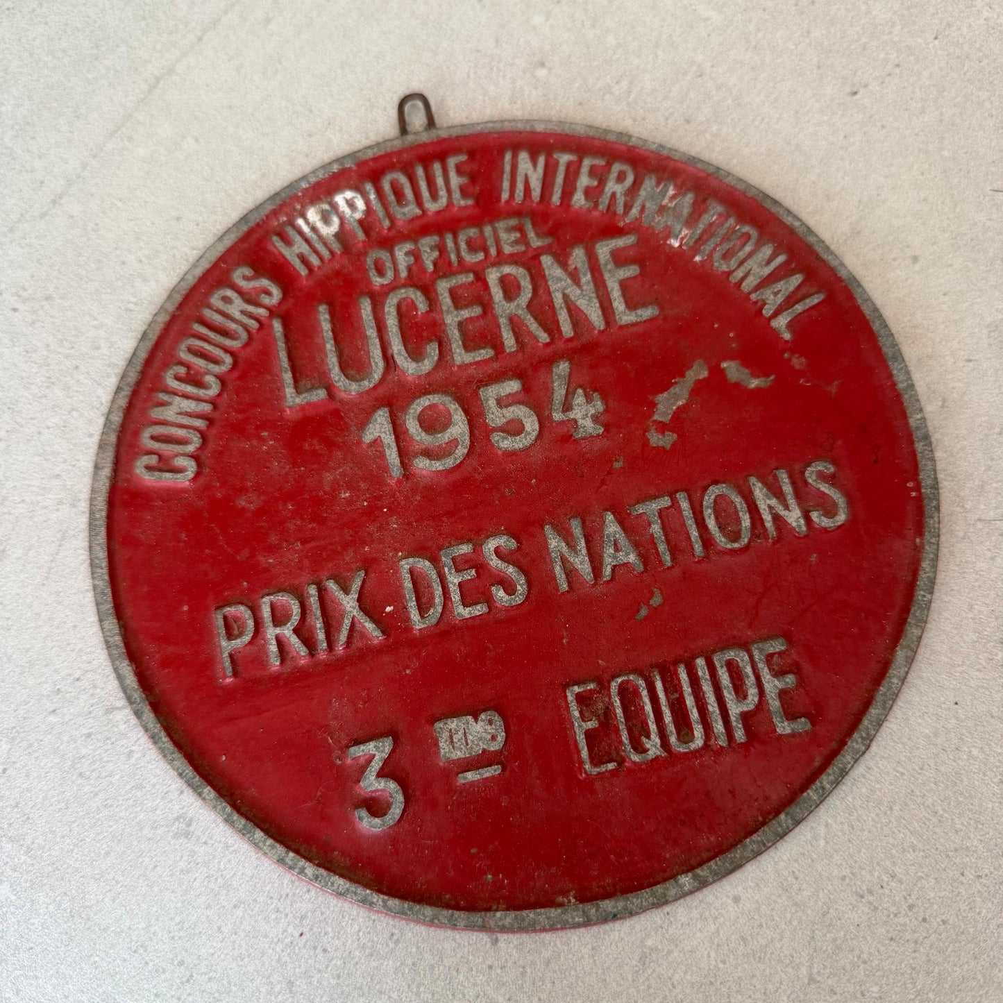 French Vintage Equestrian Competition Medal Lucerne 1954 Horse 08022618 Fleamarketfrance