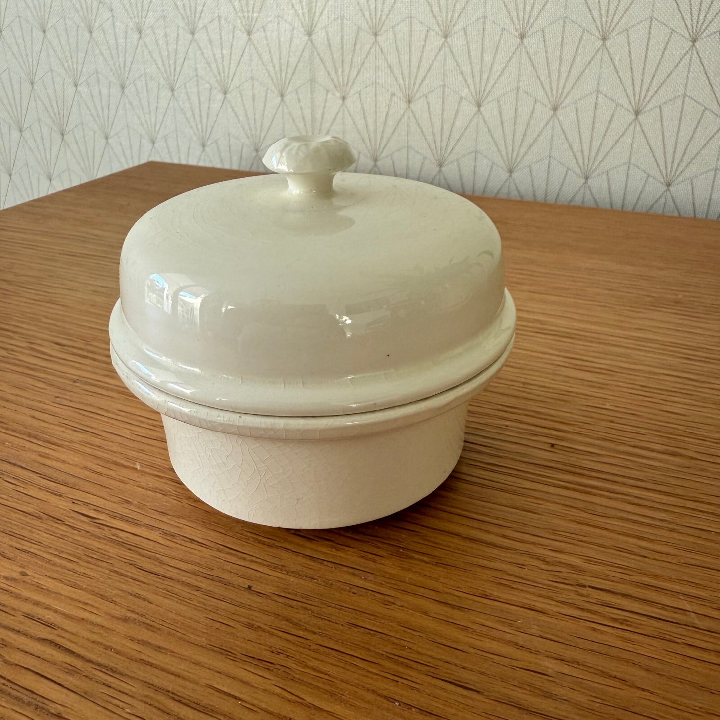 Vintage French Sarreguemines Ceramic Terrine Dish Foie Gras Pot 0112247 Sarreguemines