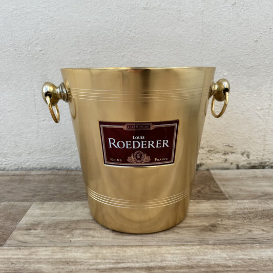 Vintage French Metal Champagne French Ice Bucket Cooler Basin ROEDERER 1302238 - Fleamarketfrance