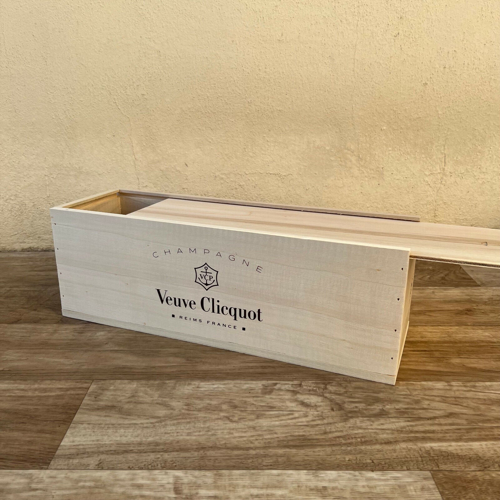 French Veuve Clicquot Champagne Bottle Crate Box 16 1/4"  1001251 - Fleamarketfrance