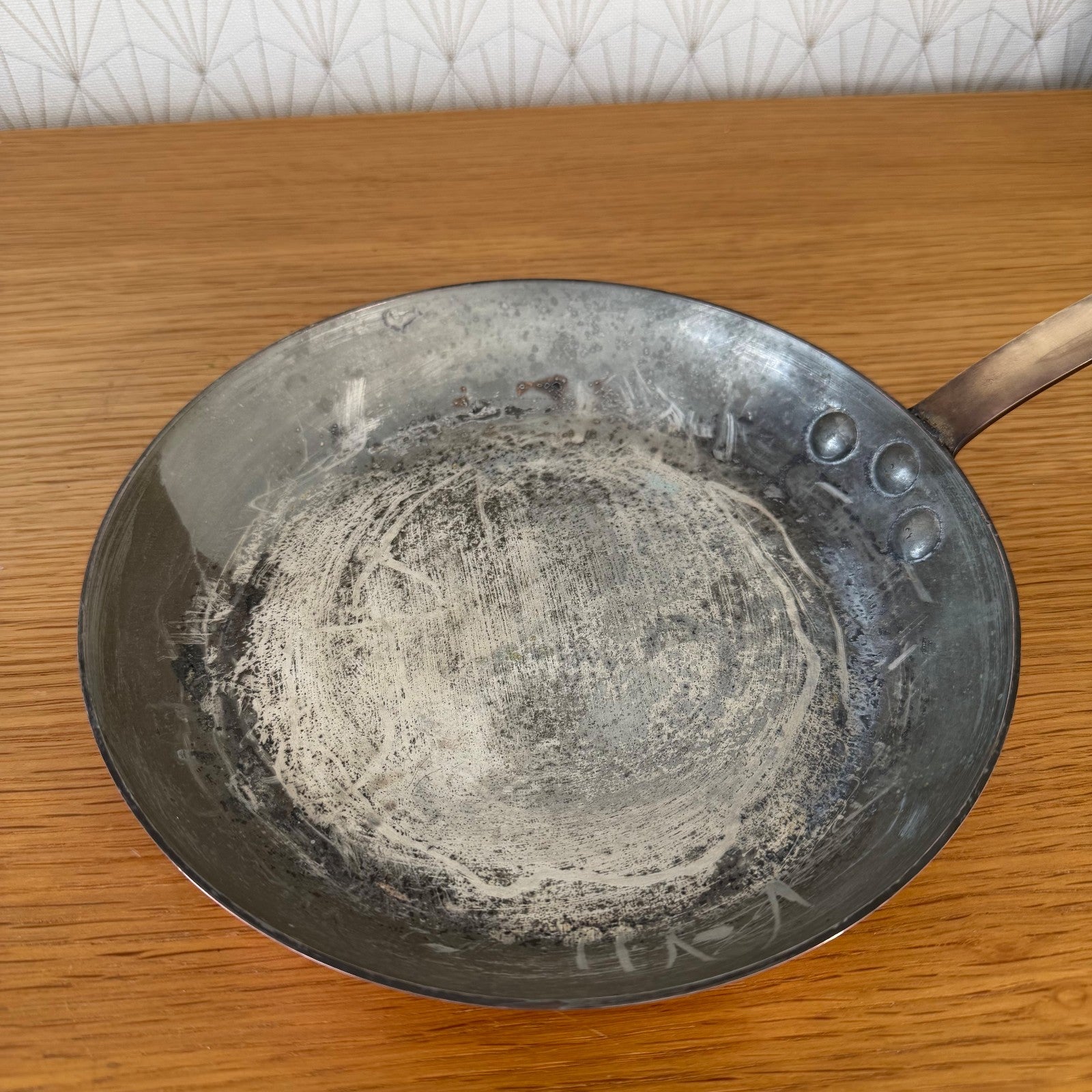 French Copper Pan Sauteuse Chef Tin Lining Vintage Made France 0505268 Unbranded