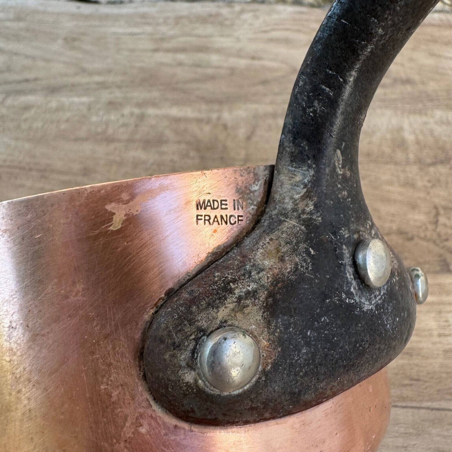 French Copper Saucepan 3mm Vintage Professional Cookware 02082417 Unbranded