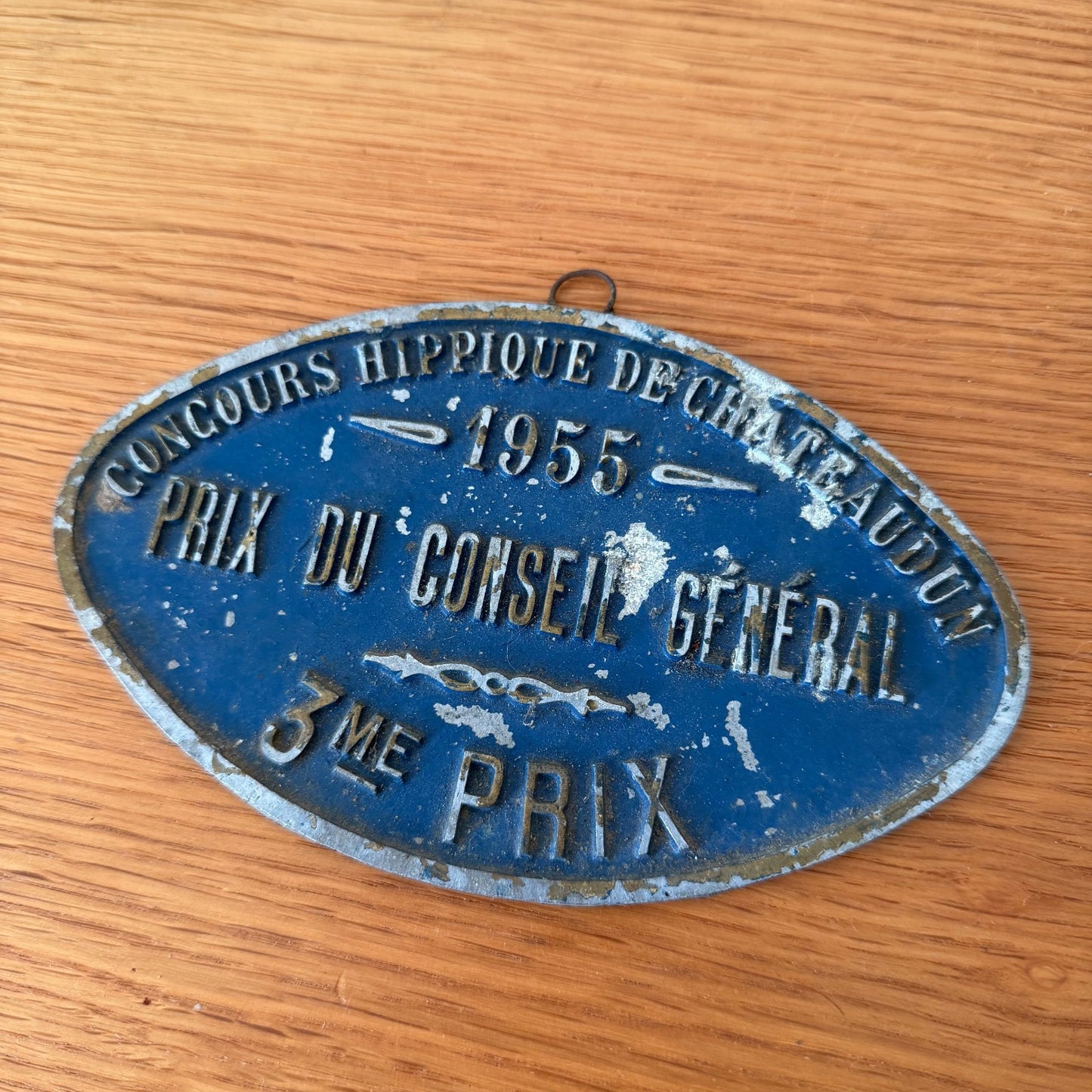 French Vintage Horse Trophy Plaque 1955 Chateaudun Equestrian Award 0802265 Fleamarketfrance