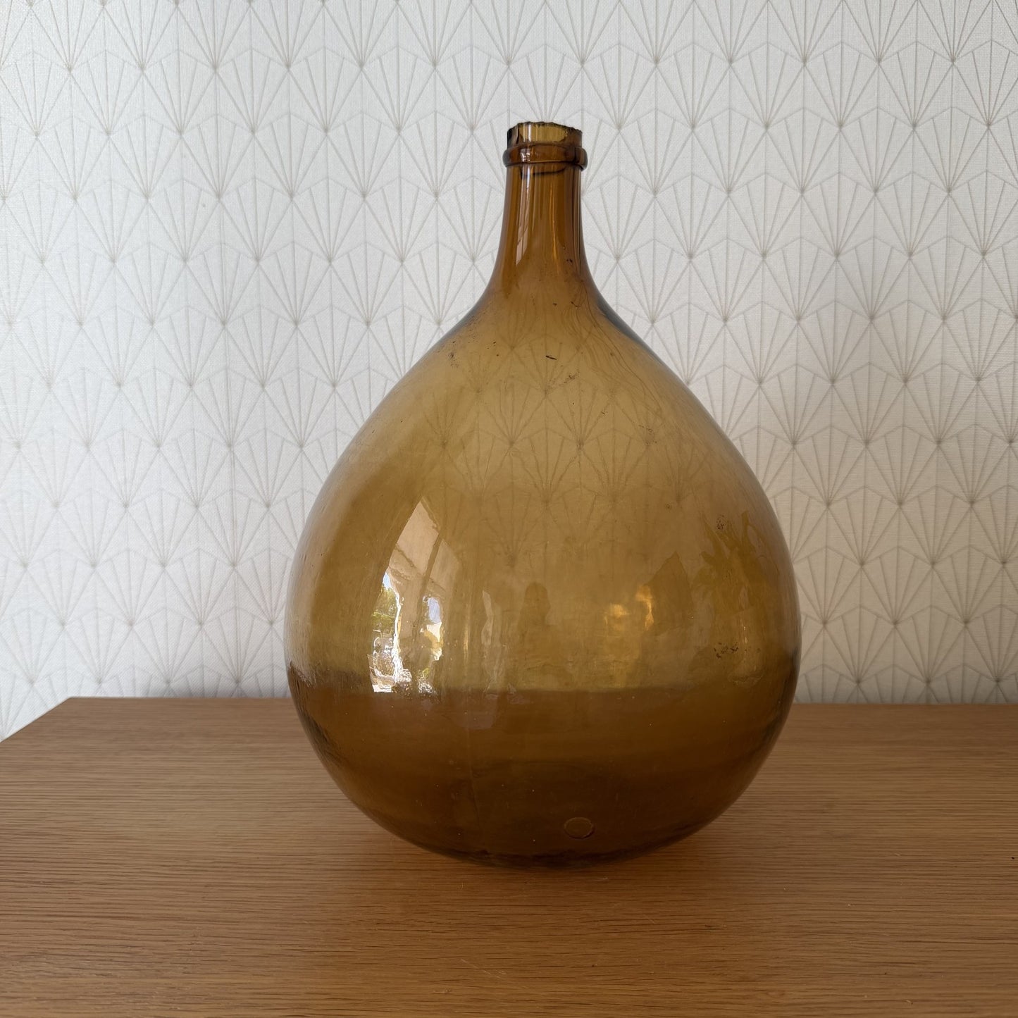 Antique French Dame Jeanne Amber Glass Demijohn Wine Bottle 1107262 Fleamarketfrance