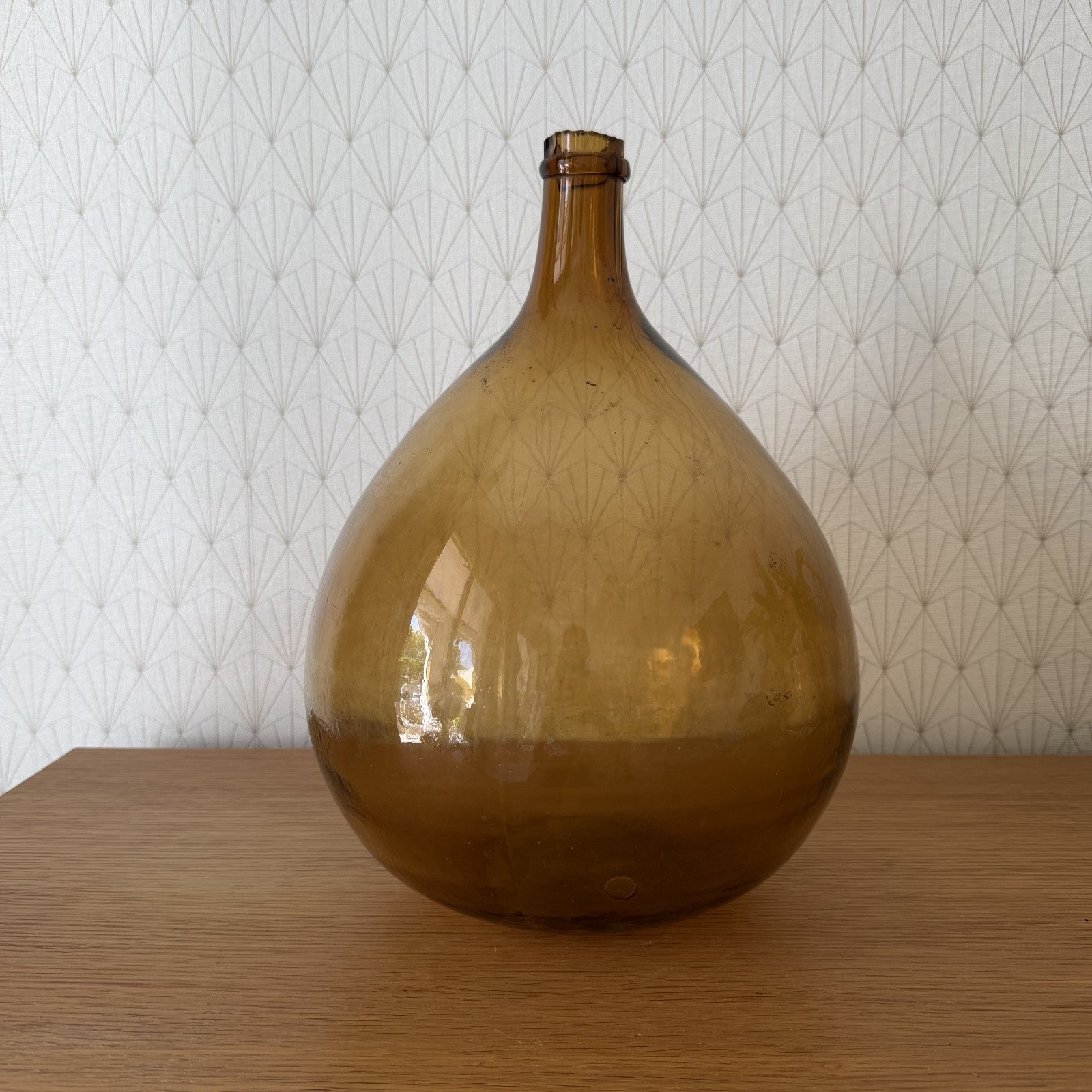 Antique French Dame Jeanne Amber Glass Demijohn Wine Bottle 1107262 Fleamarketfrance