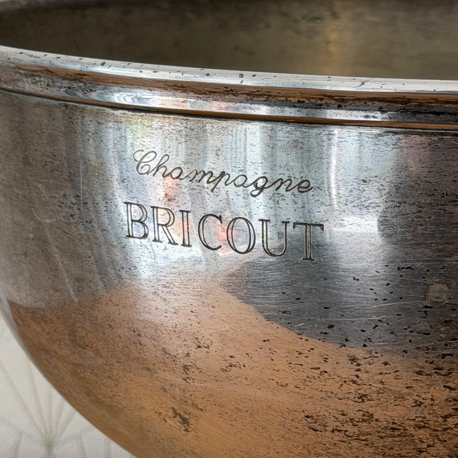 French Silverplate Champagne Bucket Wine Cooler Bricout Vintage 1950 0505266 Unbranded
