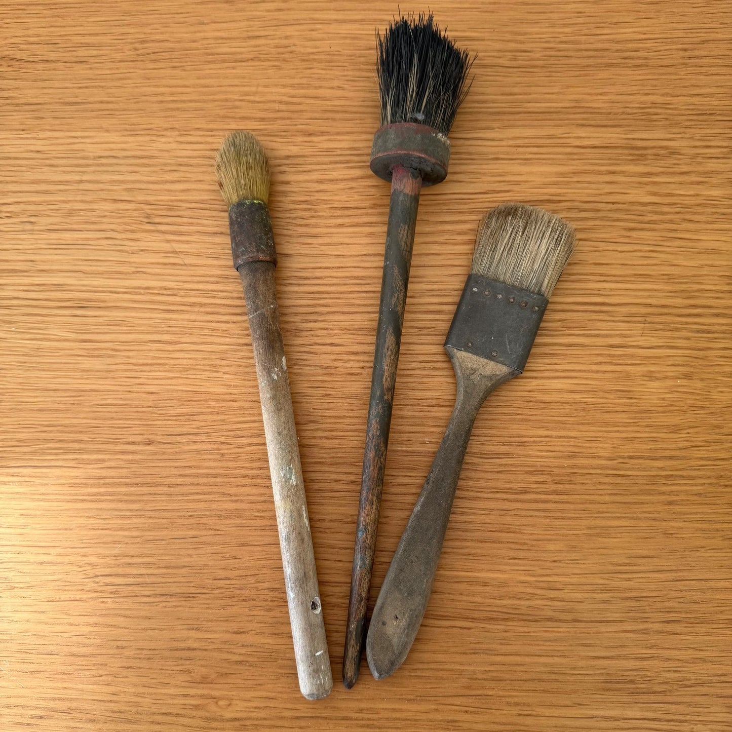 French Vintage Artist Brushes Paint Brush Set 3 Painter Tools 1801262 Fleamarketfrance : French vintage and antique decor