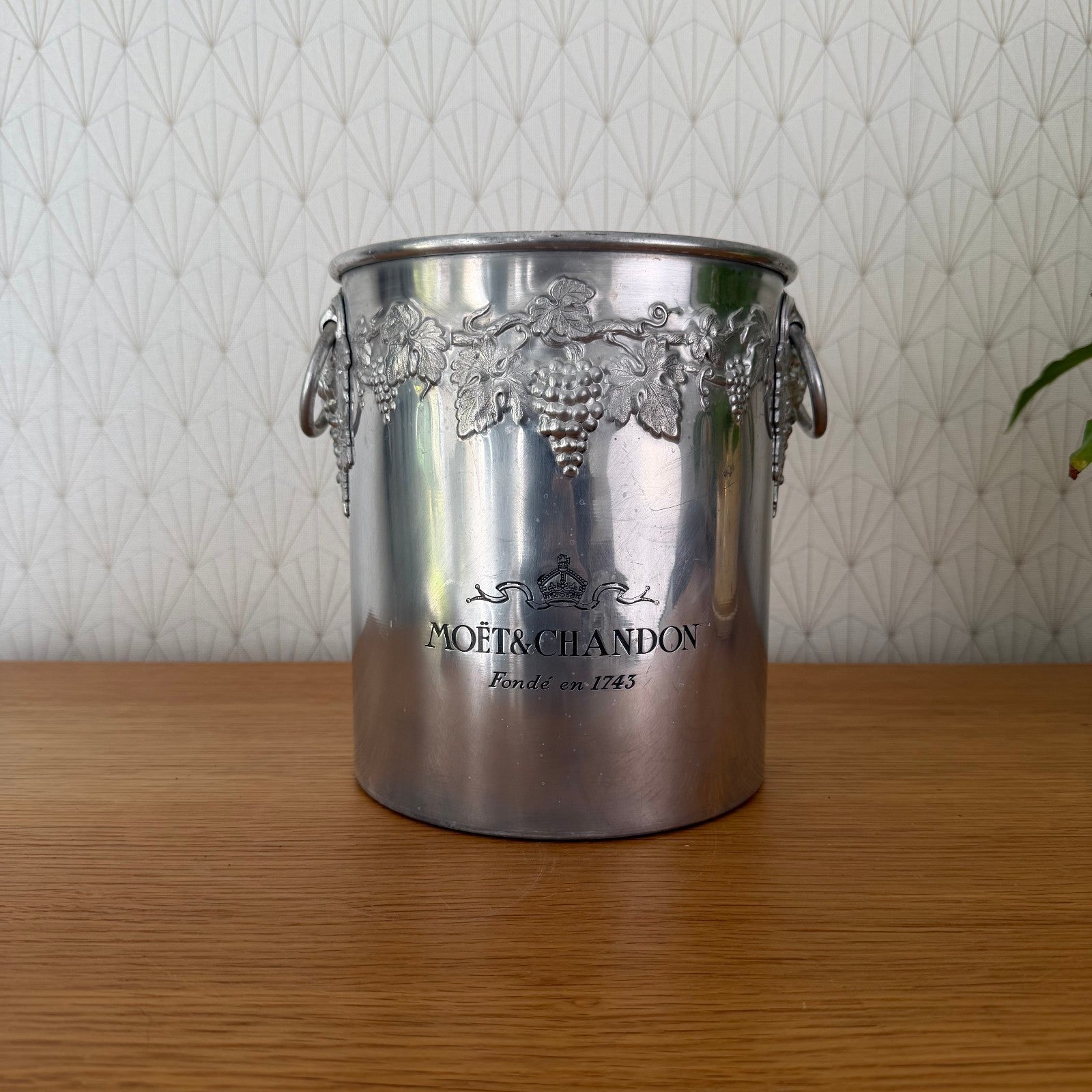 Vintage Moet Chandon Ice Bucket French Champagne Cooler Silver 2110251 Fleamarketfrance : French vintage and antique decor