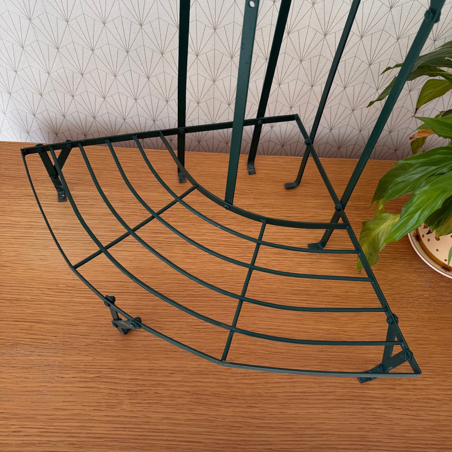 Vintage French Plant Stand Metal Green Two Tier Garden Display 0301253 Unbranded