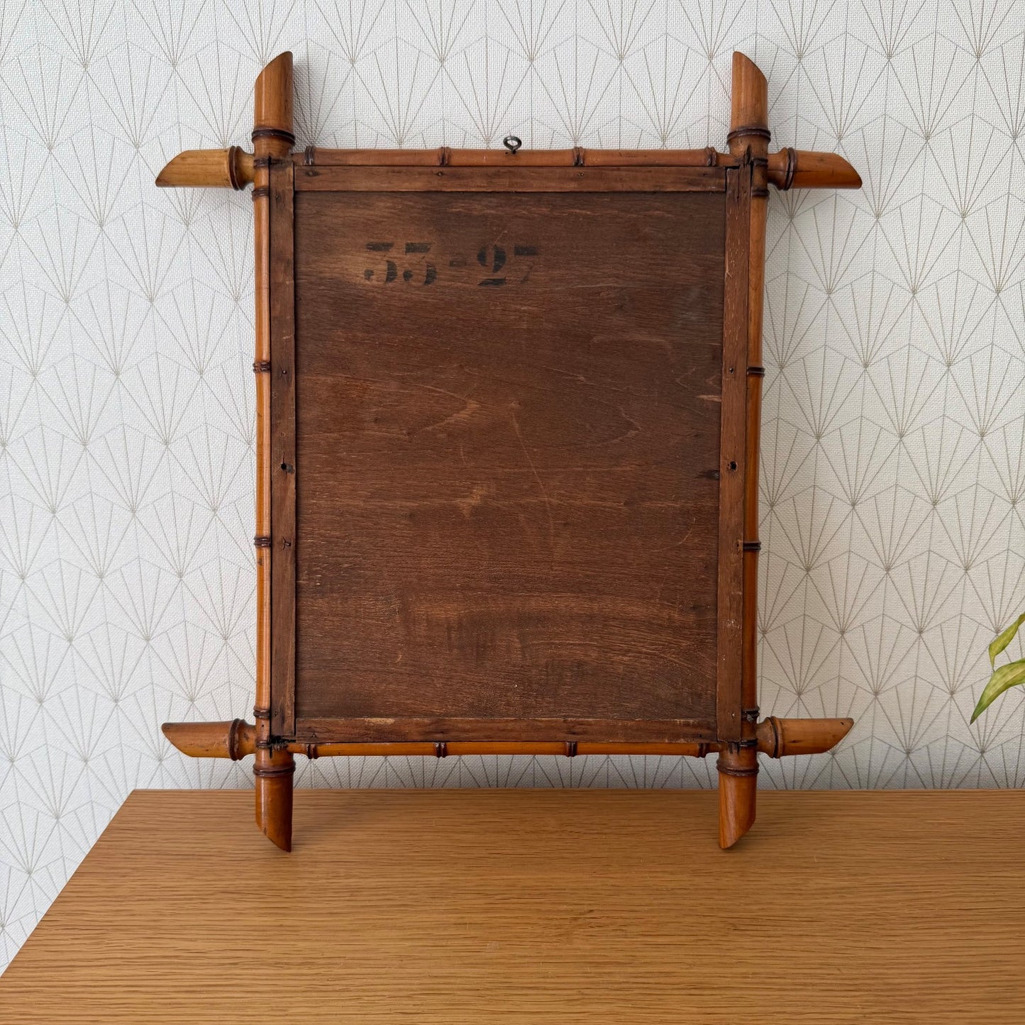 Vintage French Faux Bamboo Wall Mirror Wood Frame 1906262 Fleamarketfrance