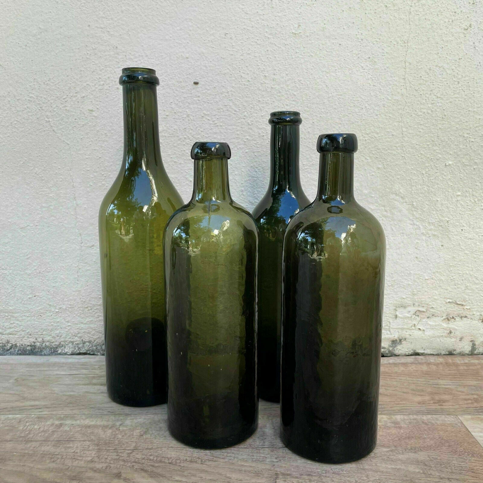Antique French Wine Bottles Dark Green Glass Circa 1920 21092114 Fleamarketfrance