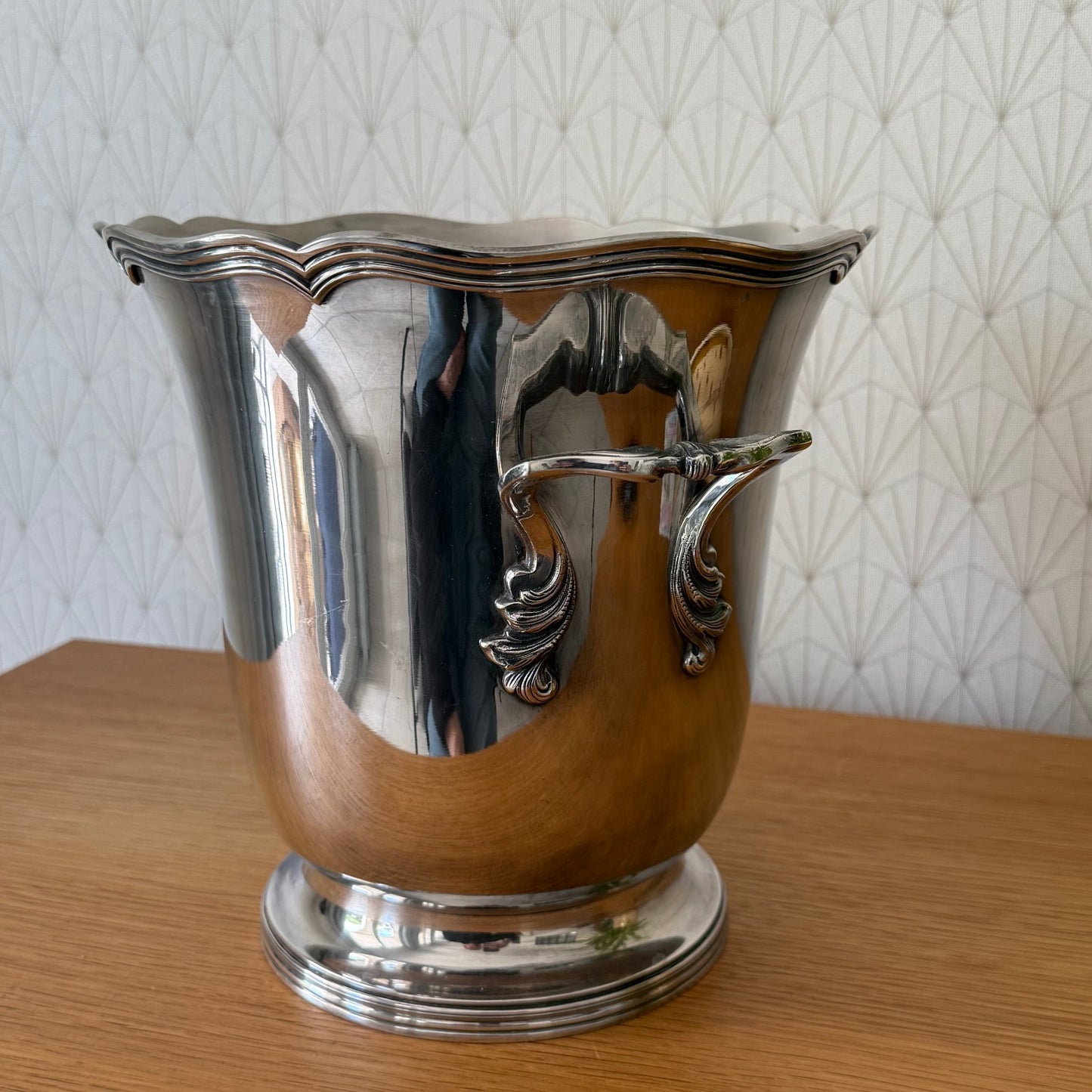 Vintage French Champagne Silverplate Ice Bucket Cooler St Medard 2307256