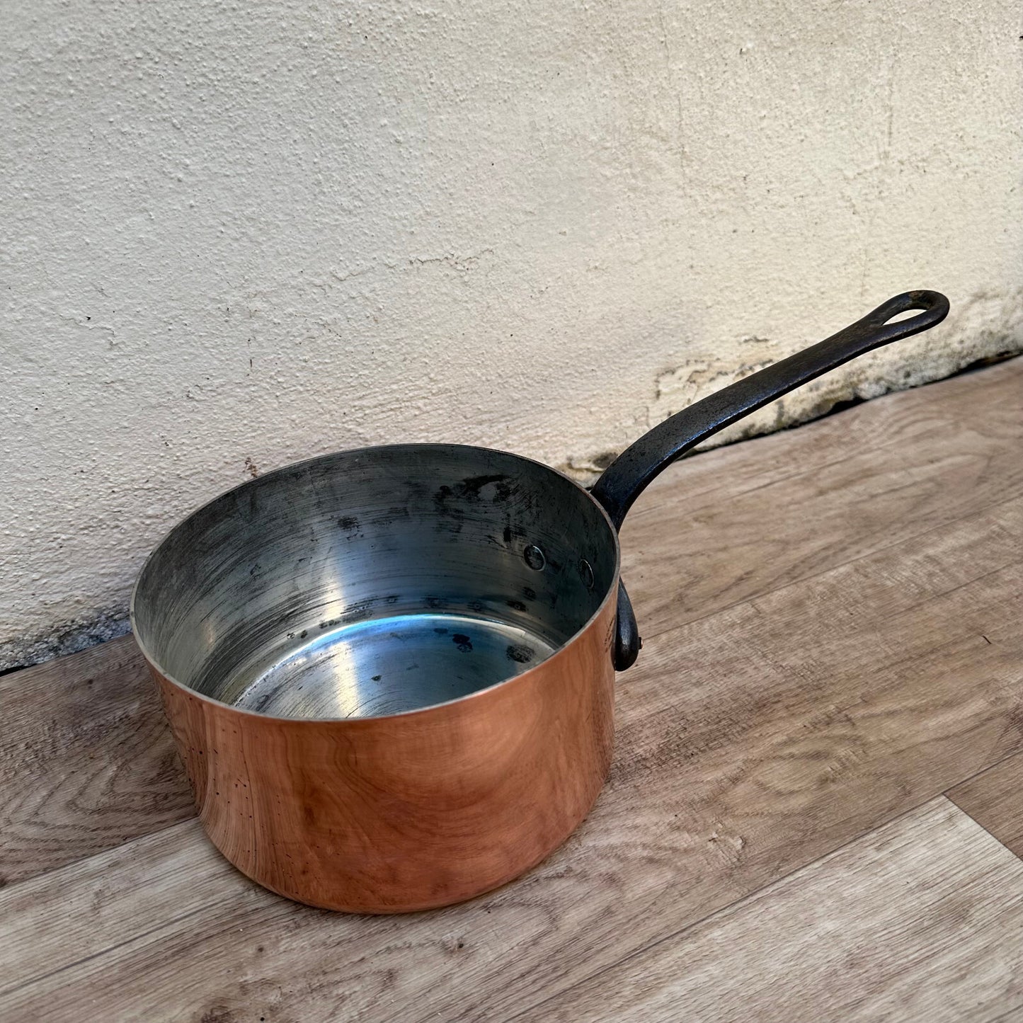 French Copper Saucepan Matillon Tin Lined Vintage Cookware 0211234 Unbranded