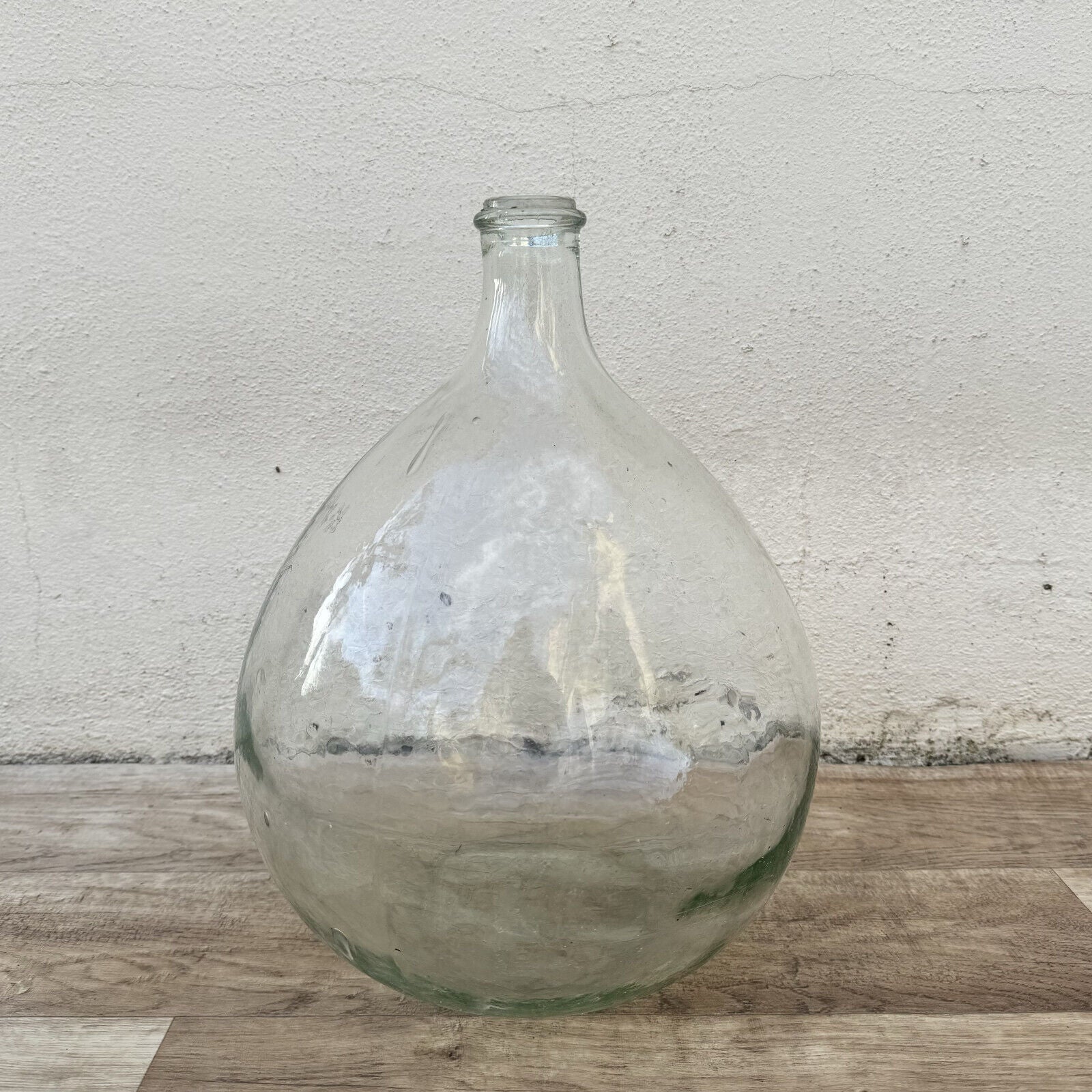 Old French clear glass Dame Jeanne Demi John Bottle bonbonne 23022411 - Fleamarketfrance