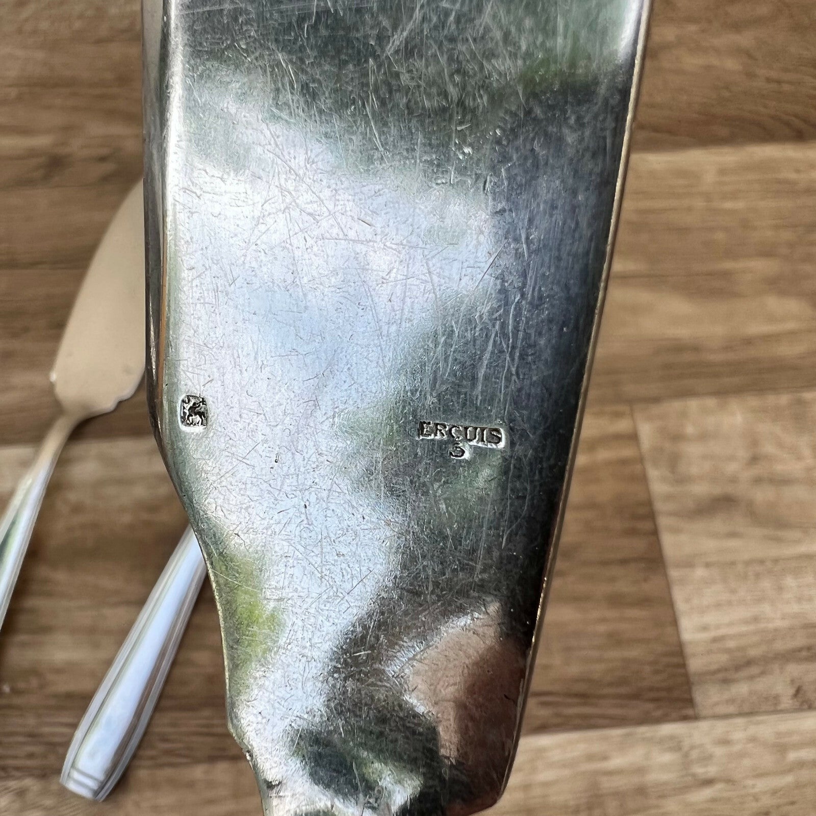 French Silver Fish Servers ERCUIS Vintage Serving Set 3pc Flatware 2305226 Ercuis