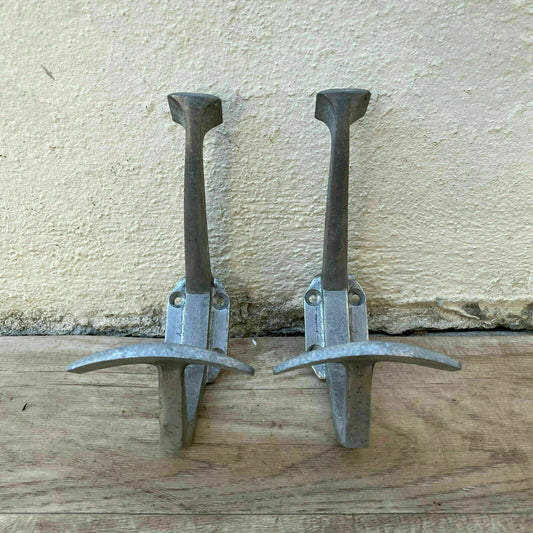 SET OF 2 VINTAGE french portmanteau coat and hat hook very shabby chic 01072118 - Fleamarketfrance