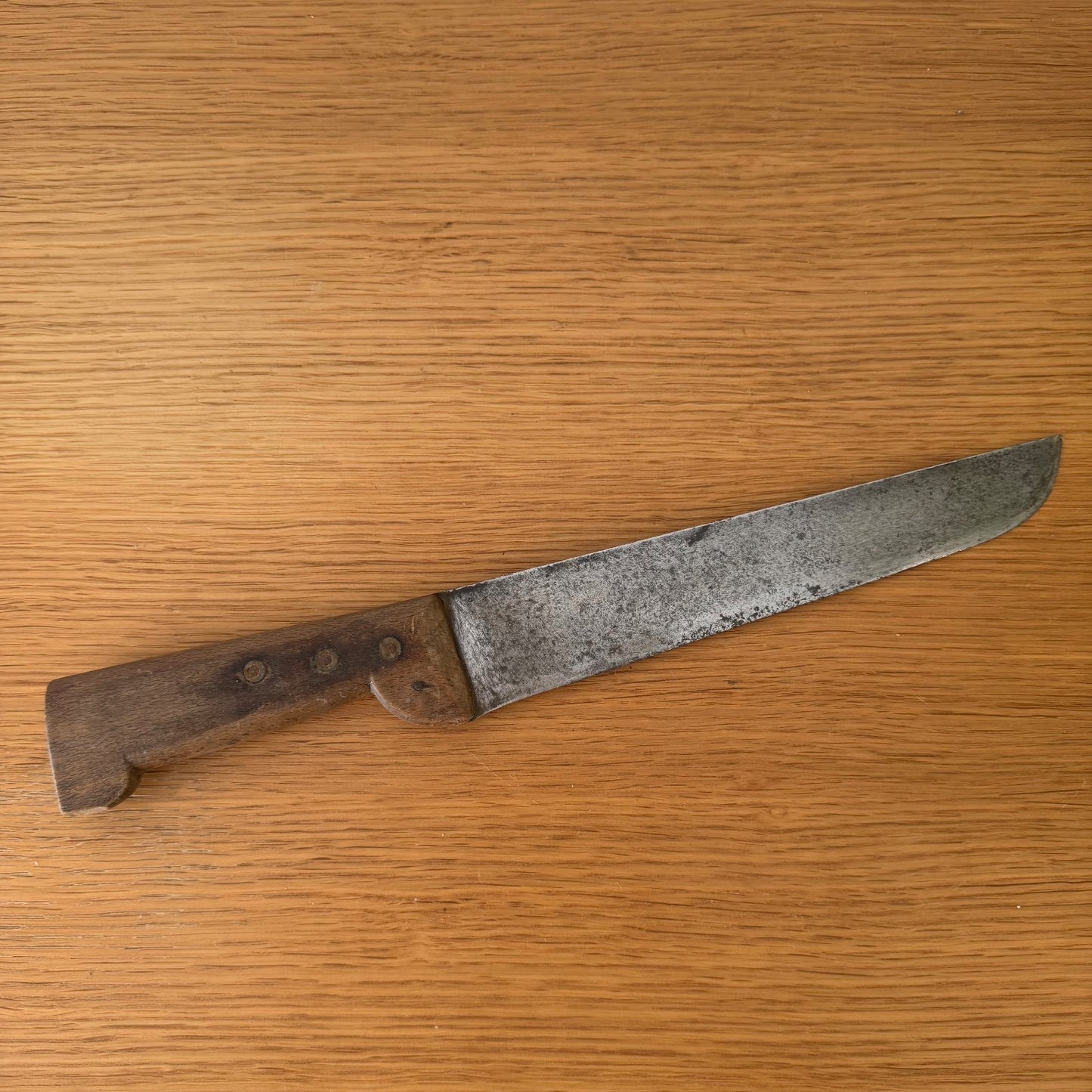 French Vintage Butcher Knife Bargoin Carbon Steel 16" Blade 10" 10062614