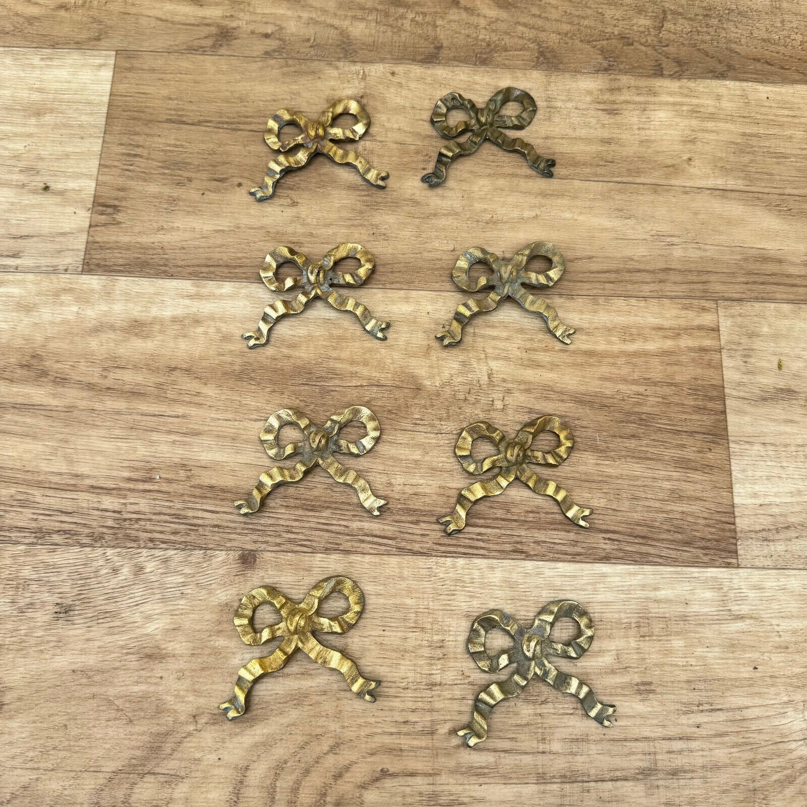 8 Antique Brass French Ribbon Ornate Drawer Furniture door 0805244 - Fleamarketfrance