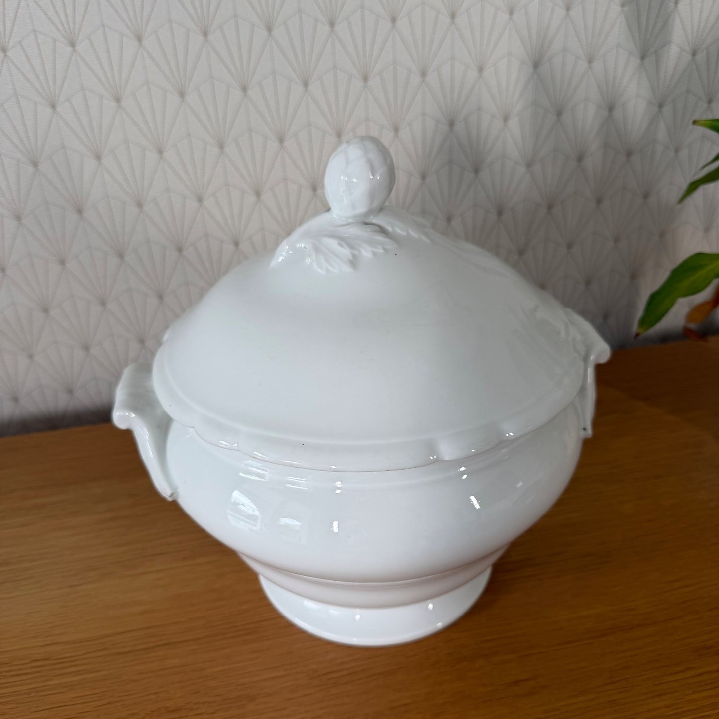 French White Tureen Vintage Ceramic Soup Bowl Lidded Serving Dish 2502261 Fleamarketfrance