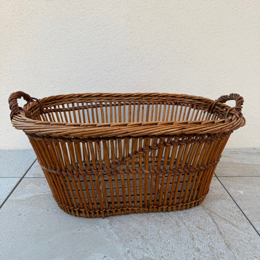 Basket Wicker Rattan Laundry Fruits House vintage french cute 1604258 Fleamarketfrance