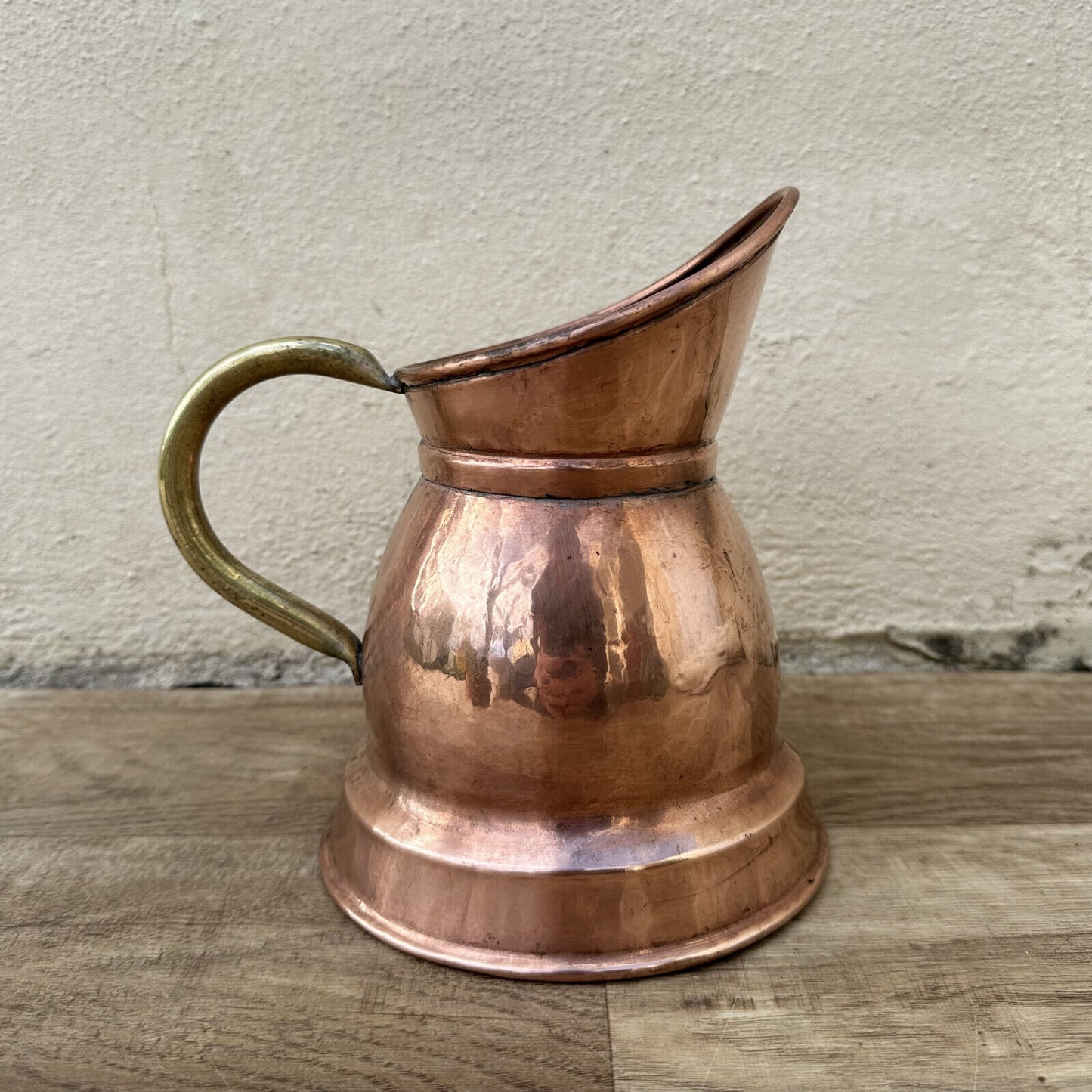 Vintage French wine cider water Pitcher Copper dovetailed 1209245 - Fleamarketfrance