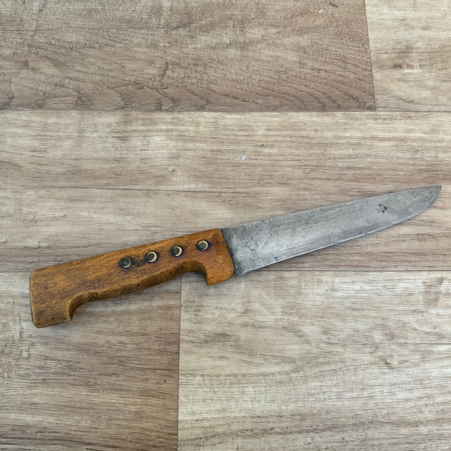 Large french vintage butcher kitchen knife from France meat 11 3/4" 04082414 - Fleamarketfrance