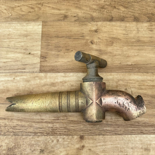 VTG ANTIQUE French BRASS BRONZE TAP from France MACON 0605249 - Fleamarketfrance