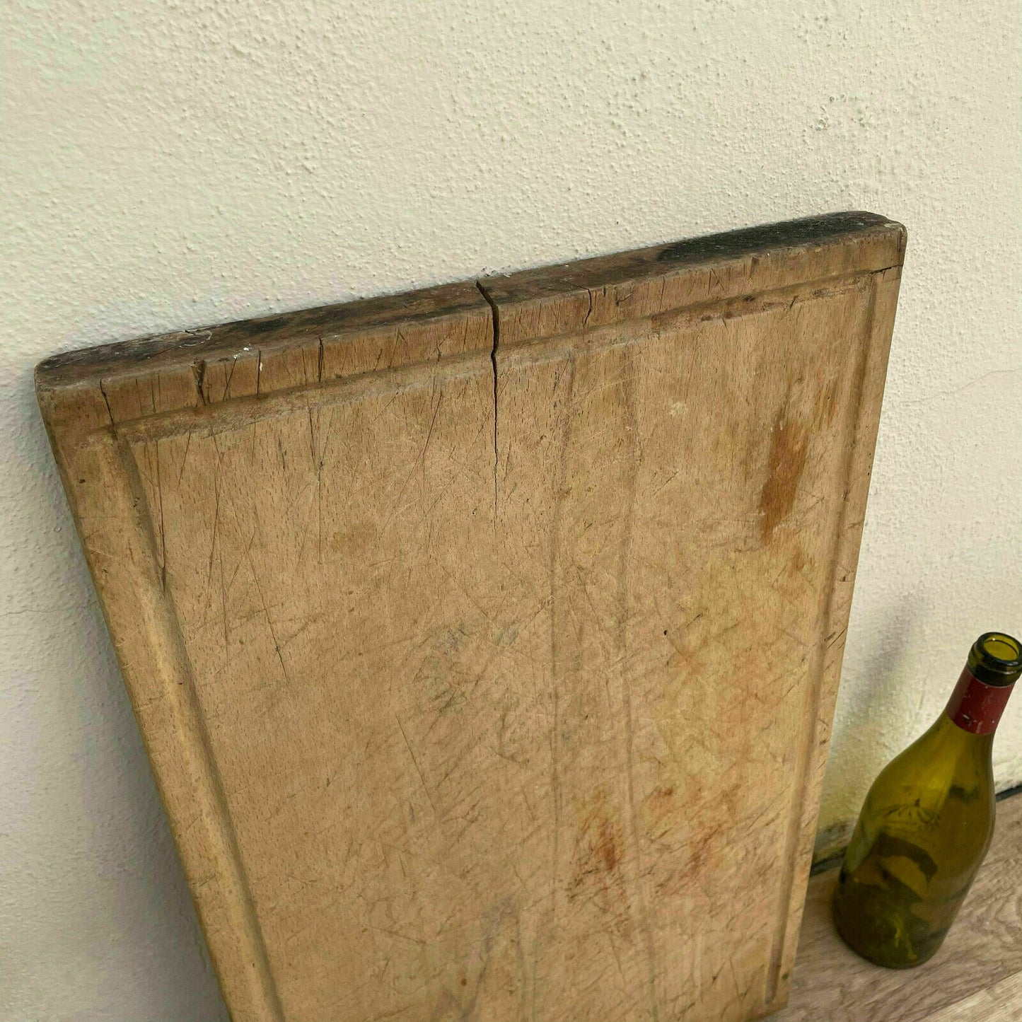 VINTAGE FRENCH BREAD OR CHOPPING CUTTING BOARD WOOD 1908211 - Fleamarketfrance