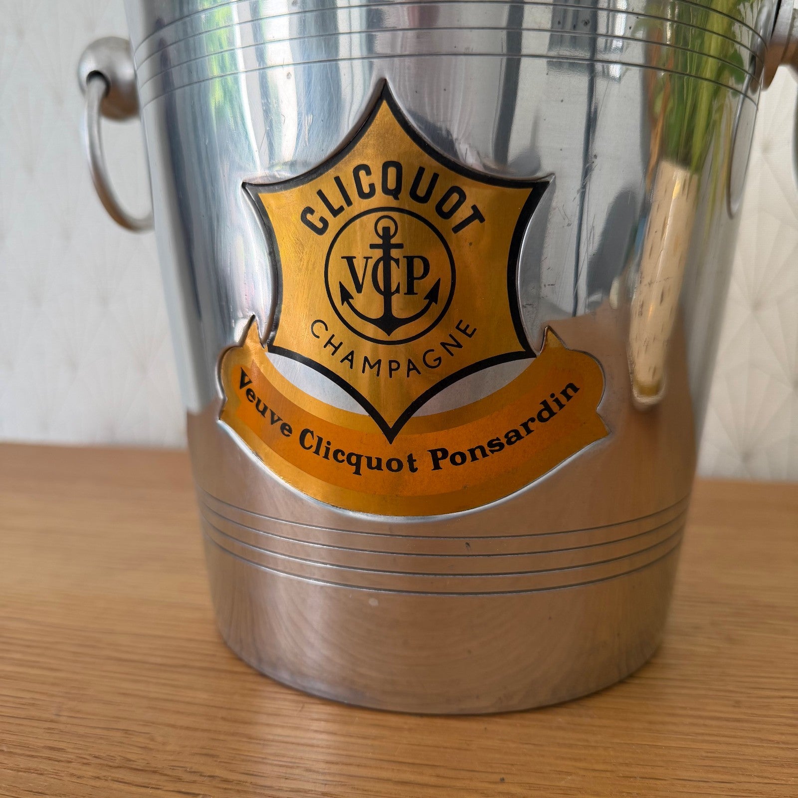 Veuve Clicquot Champagne Bucket Silver Metal Ice Wine Cooler French 2505267 Fleamarketfrance