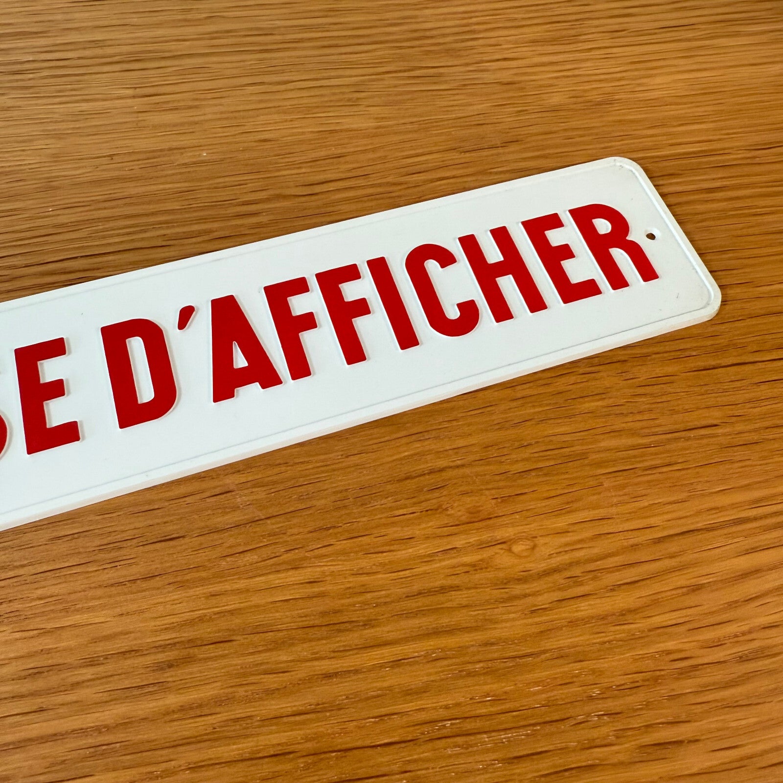 French Street Sign DEFENSE D'AFFICHER Vintage Plaque France 22122410 Fleamarketfrance