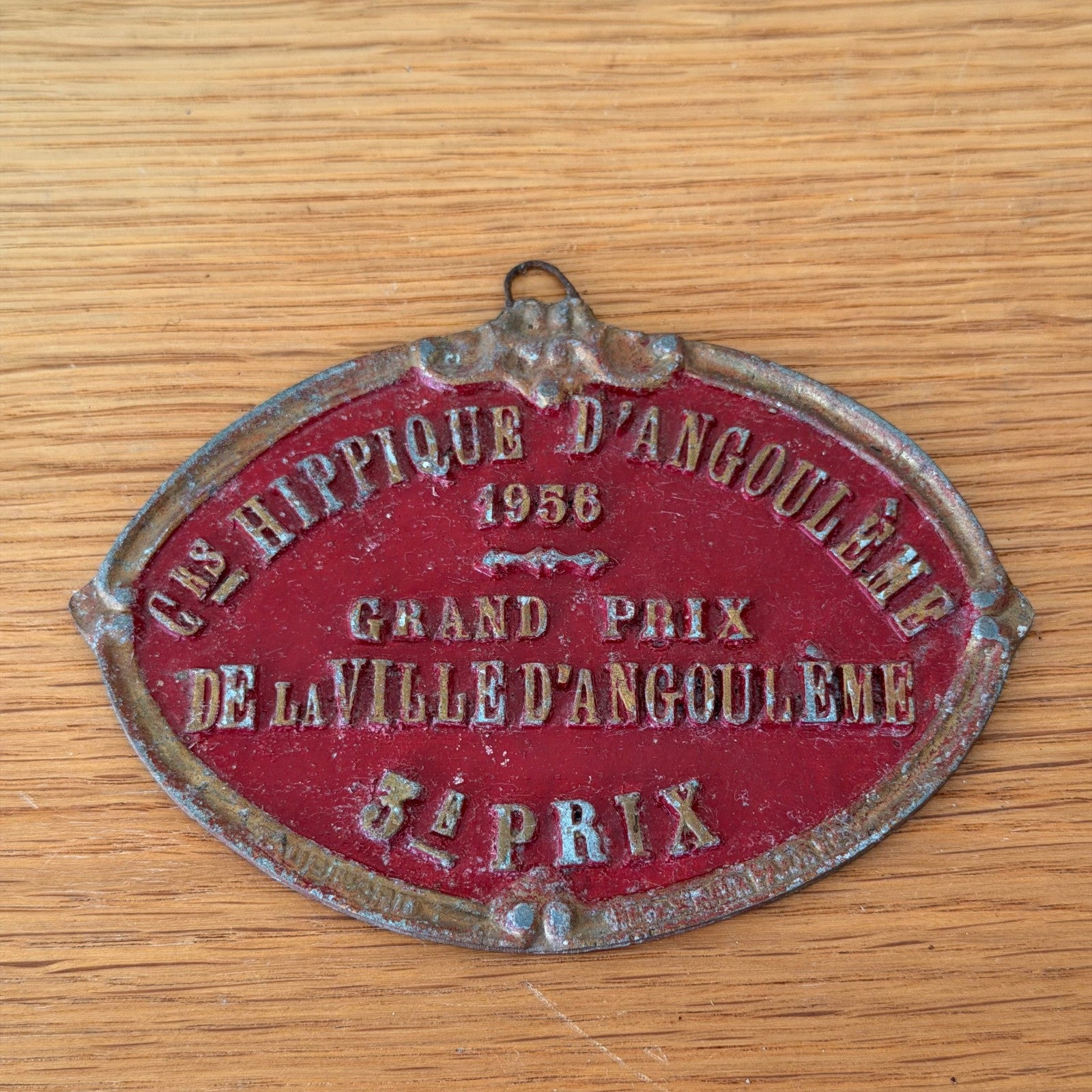 French Agricultural Medal Vintage Prize Angouleme 1956 Hippique 13012614 Fleamarketfrance : French vintage and antique decor