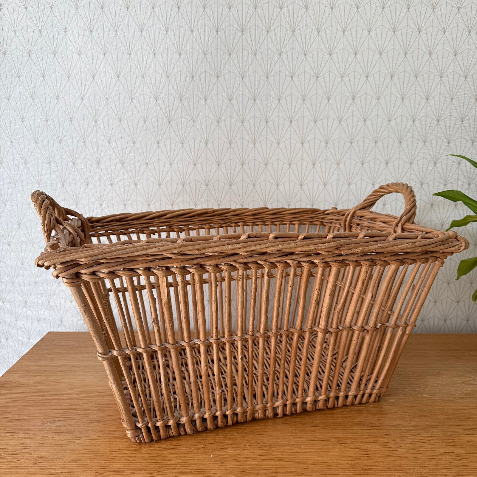 Basket Wicker Rattan Laundry Fruits House vintage french cute 2702254 - Fleamarketfrance