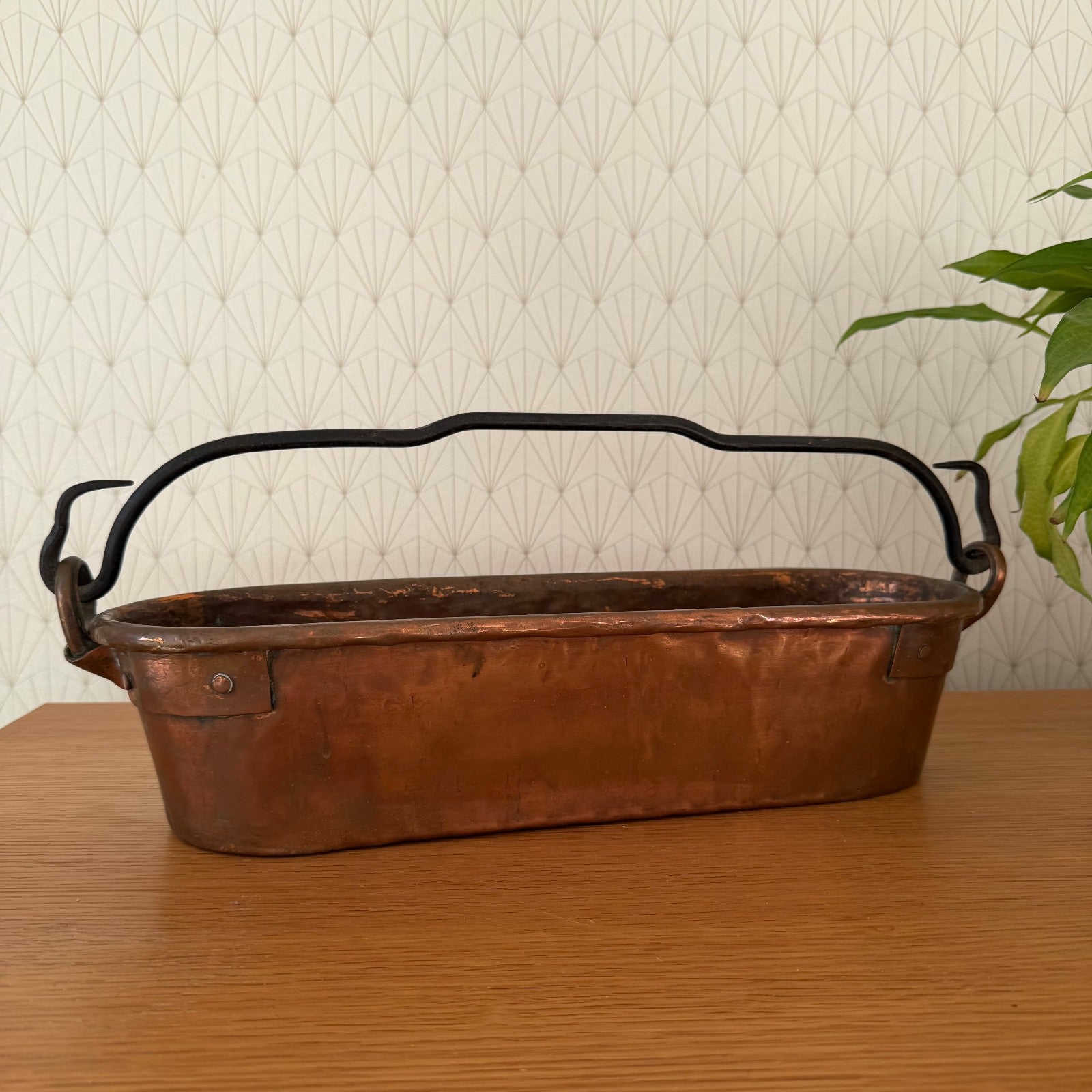 Antique French Copper Fish Kettle Poacher Steamer Kitchen Cookware 03022614 Fleamarketfrance