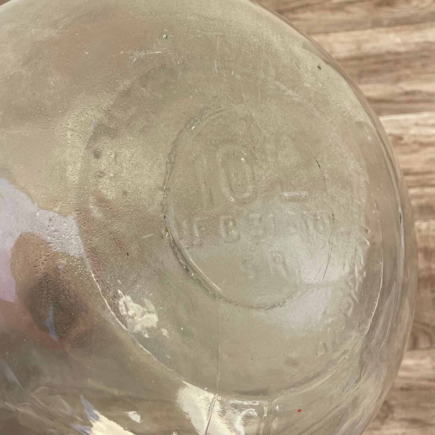 Old French clear glass Dame Jeanne Demi John Bottle bonbonne 1003225 - Fleamarketfrance