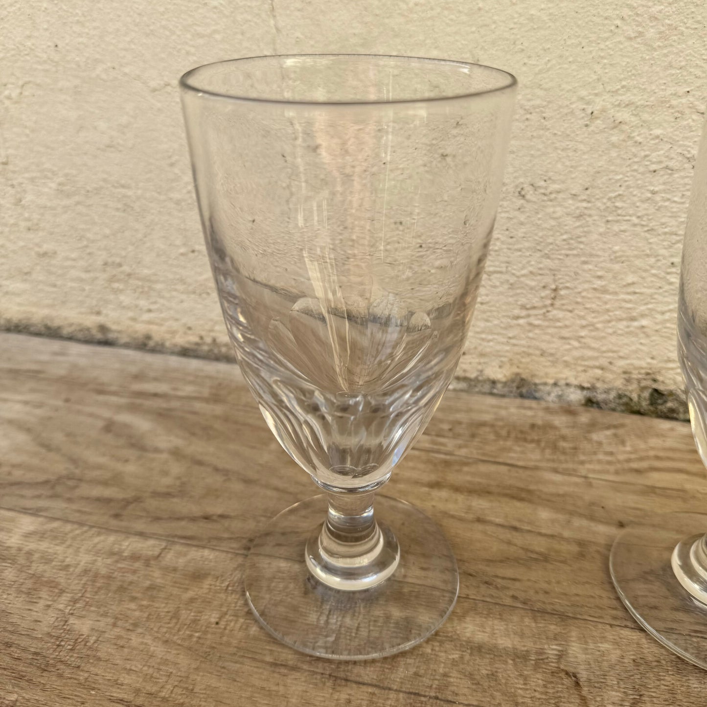 French Absinthe Glasses Vintage Aperitif Cut Crystal Set of 2 31012312 Unbranded