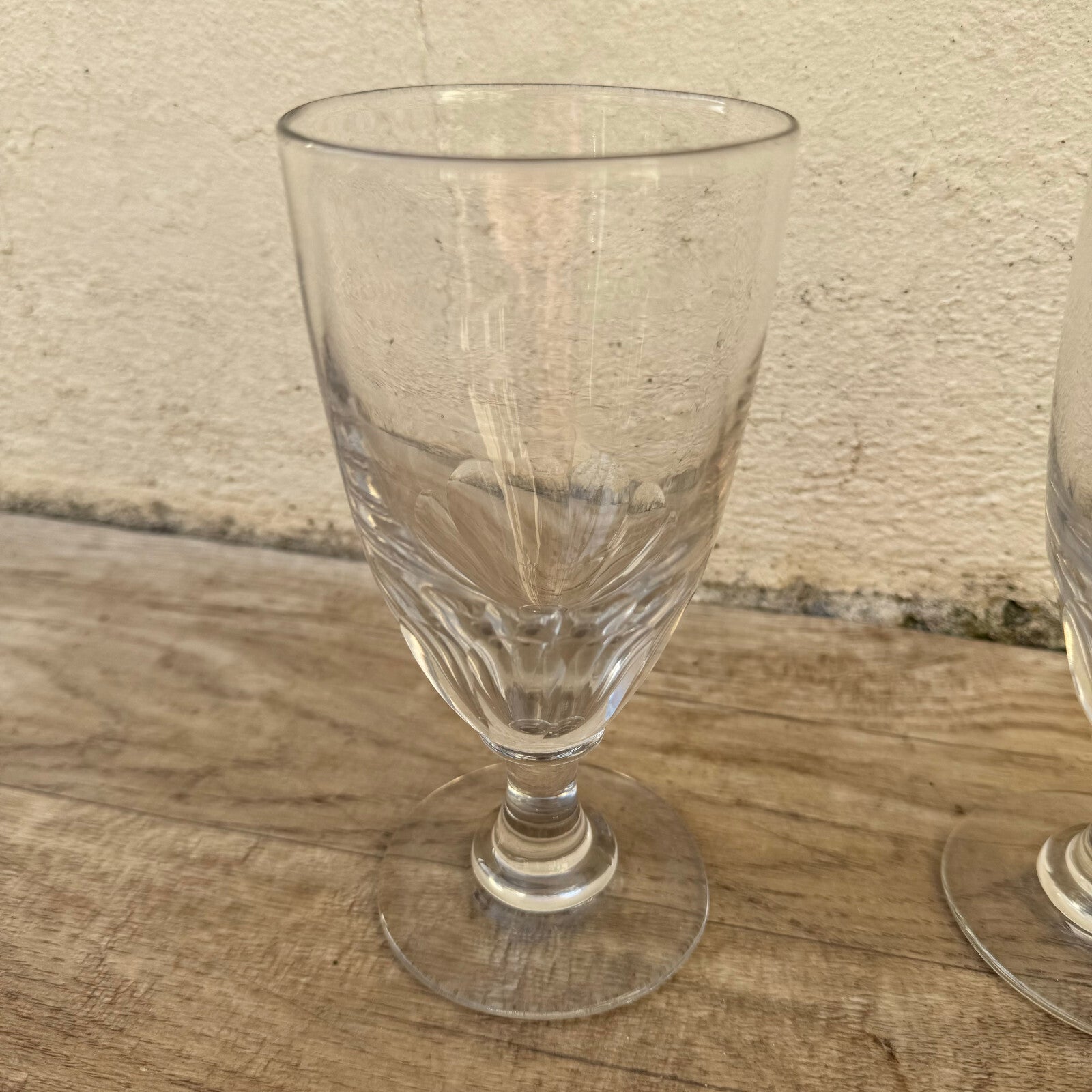 French Absinthe Glasses Vintage Aperitif Cut Crystal Set of 2 31012312 Unbranded