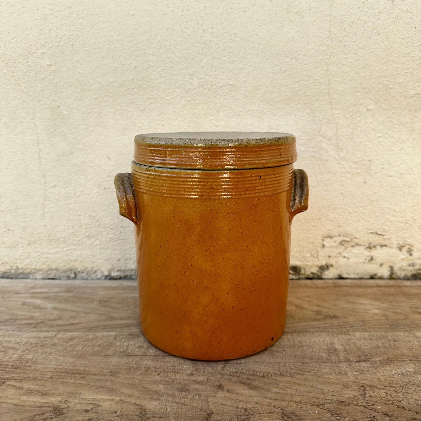 French Confit Pot Antique Stoneware Storage Jar Honey Glaze 1906233 Unmarked
