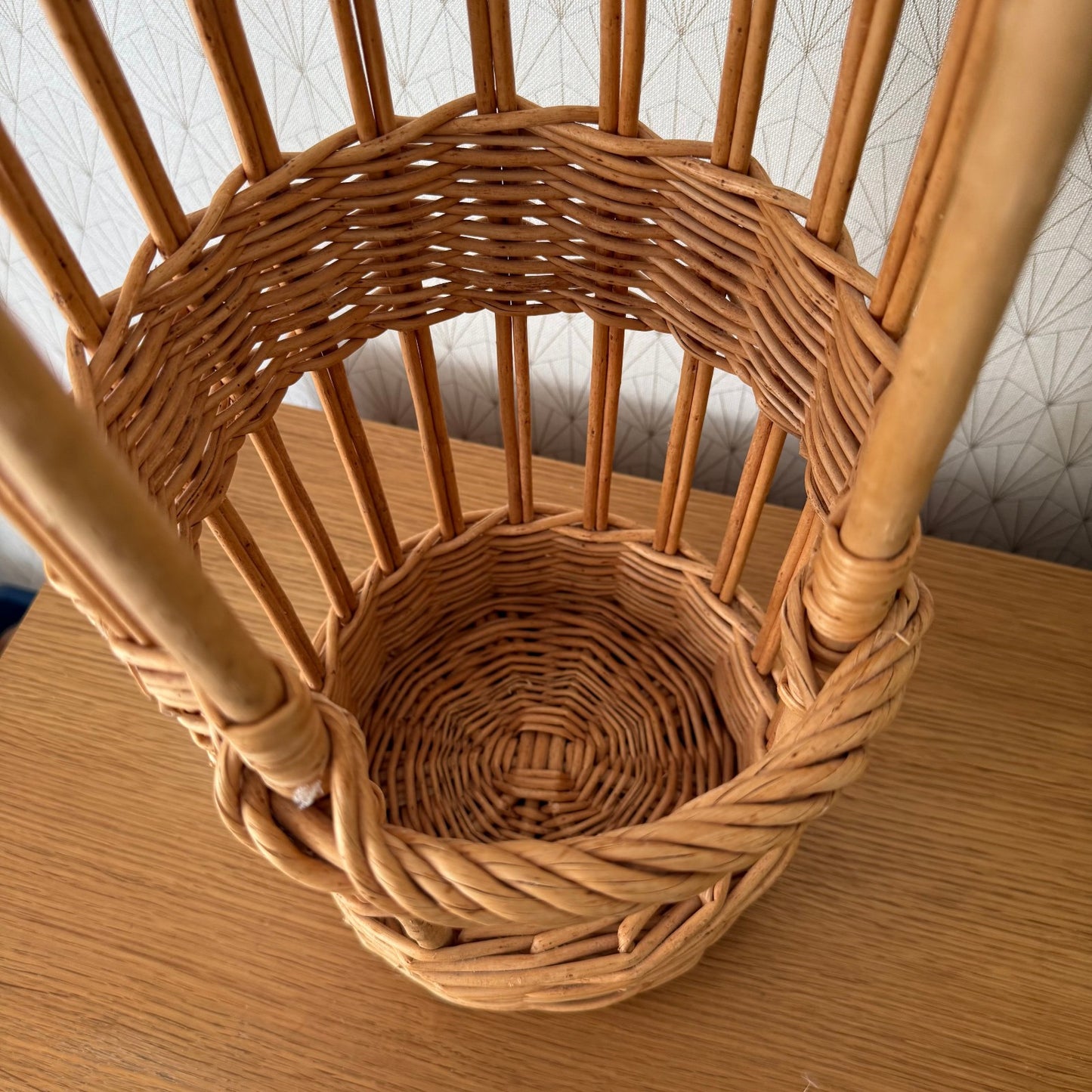 French bread basket wicker rattan storage organizer display bakery 03072517