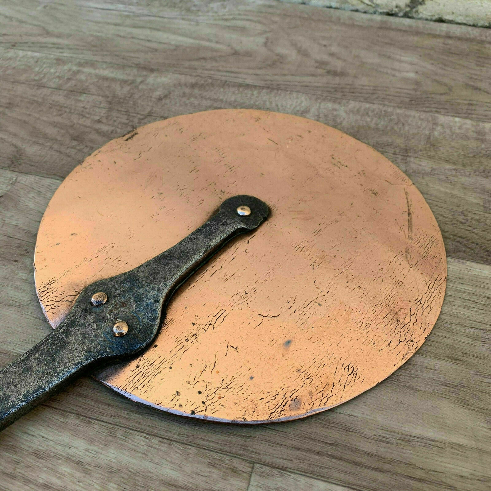 French Copper Pan Lid Cast Iron Handle Vintage Cookware Kitchen 06031923 Cuisine
