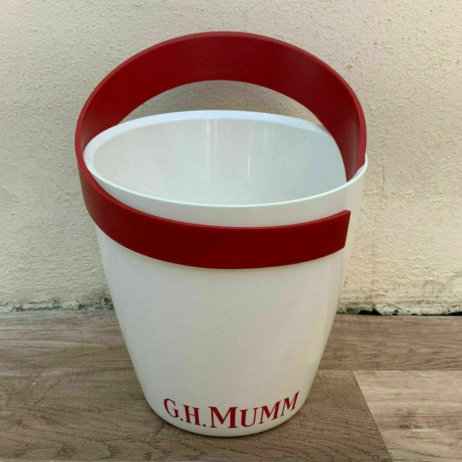 Vintage Mumm Champagne Bucket French Ice Cooler Red White Acrylic 2307196 Fleamarketfrance