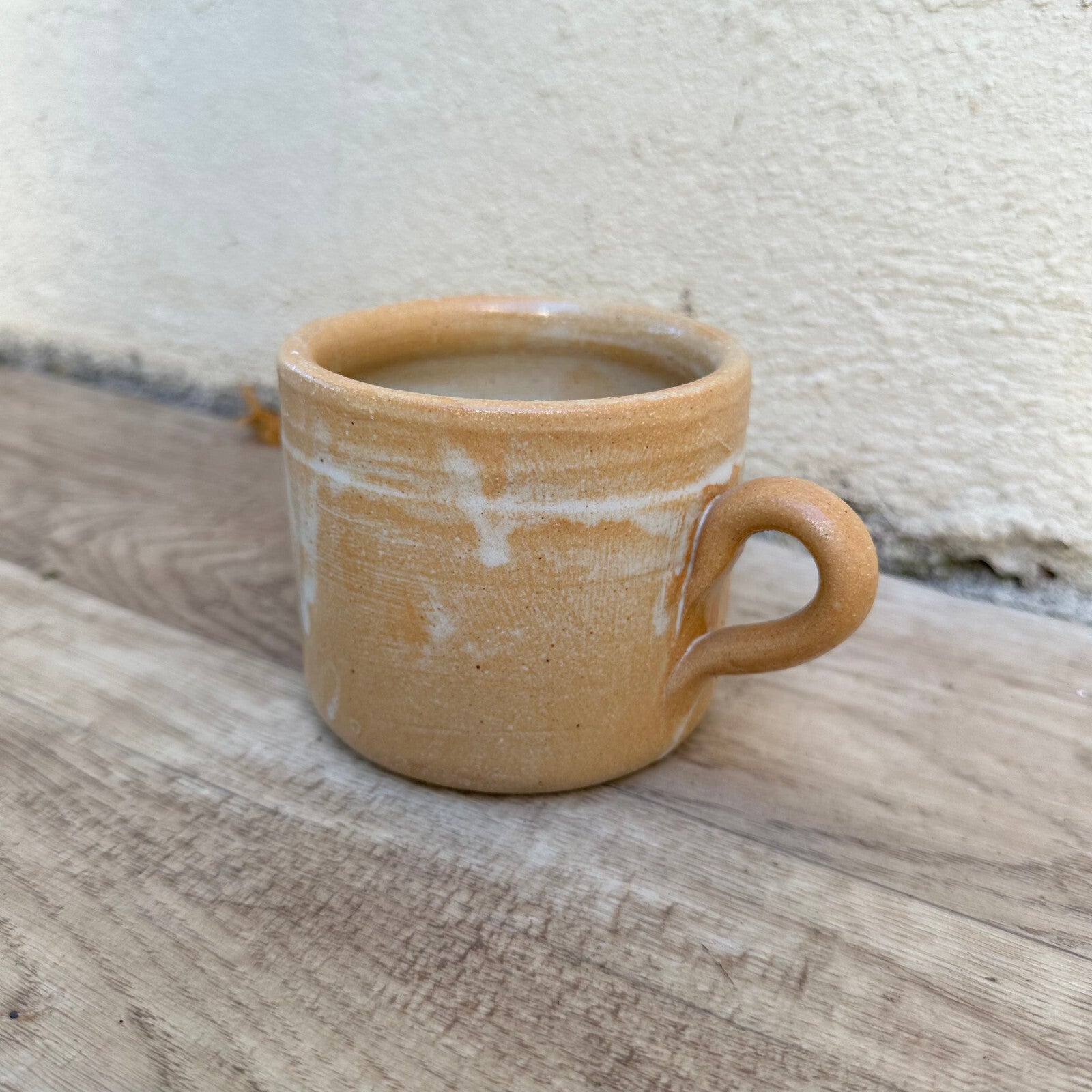 French Stoneware Mug Vintage Confit Pottery Brown Glaze Cup 01112323 Made in France