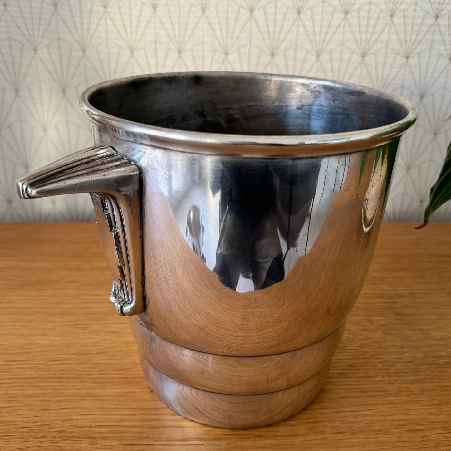 French Silver Plated Champagne Bucket Ice Cooler Art Deco Vintage 0703242 Fleamarketfrance