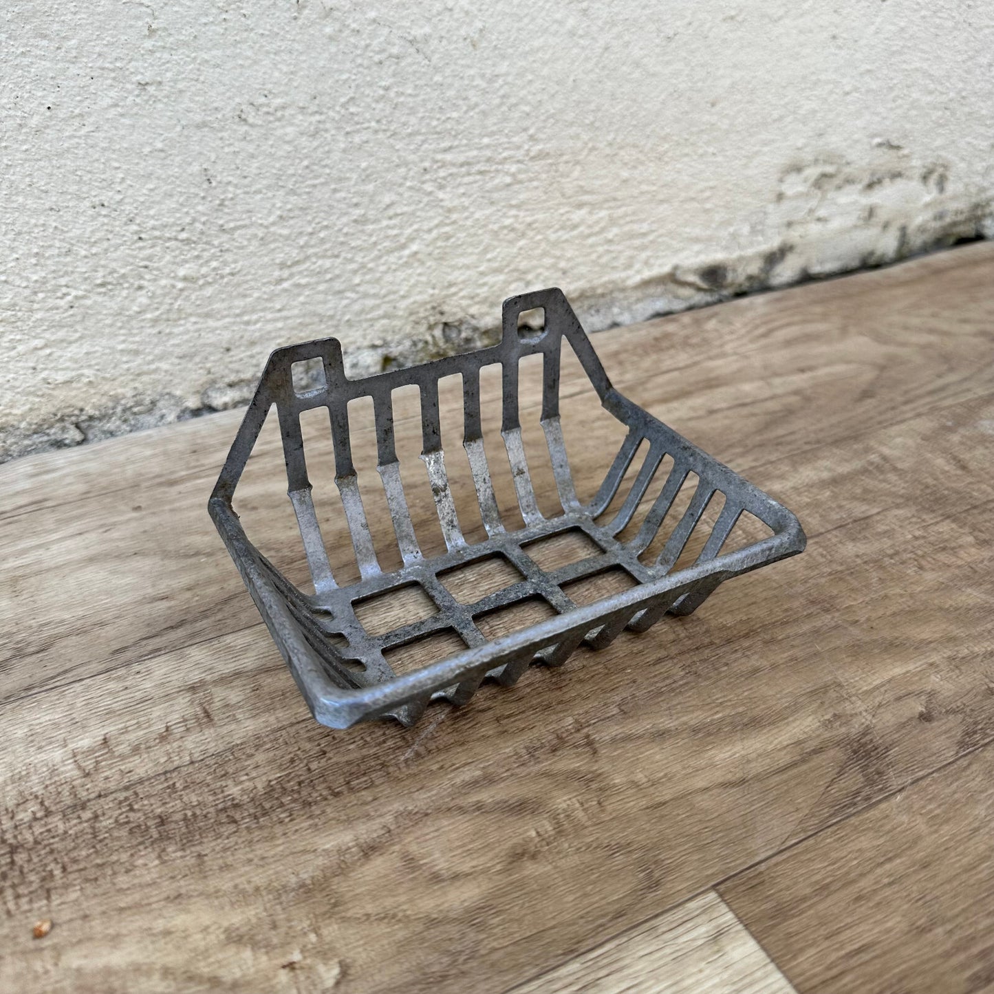 Vintage French Metal Galvanized Soap Dish Holder circa 1950 27112312 Unbranded