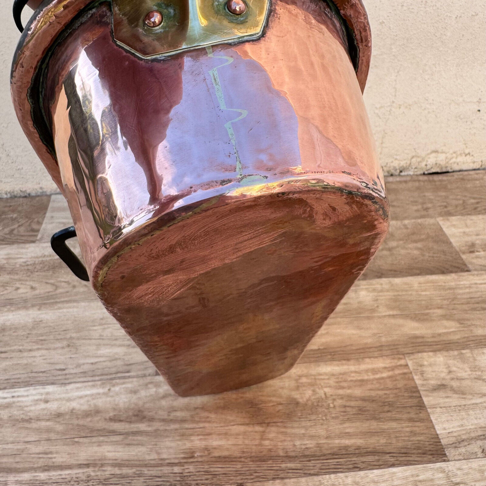 Antique French Copper Fish Kettle/Poacher/Steamer/Planter Villedieu 24042413 - Fleamarketfrance