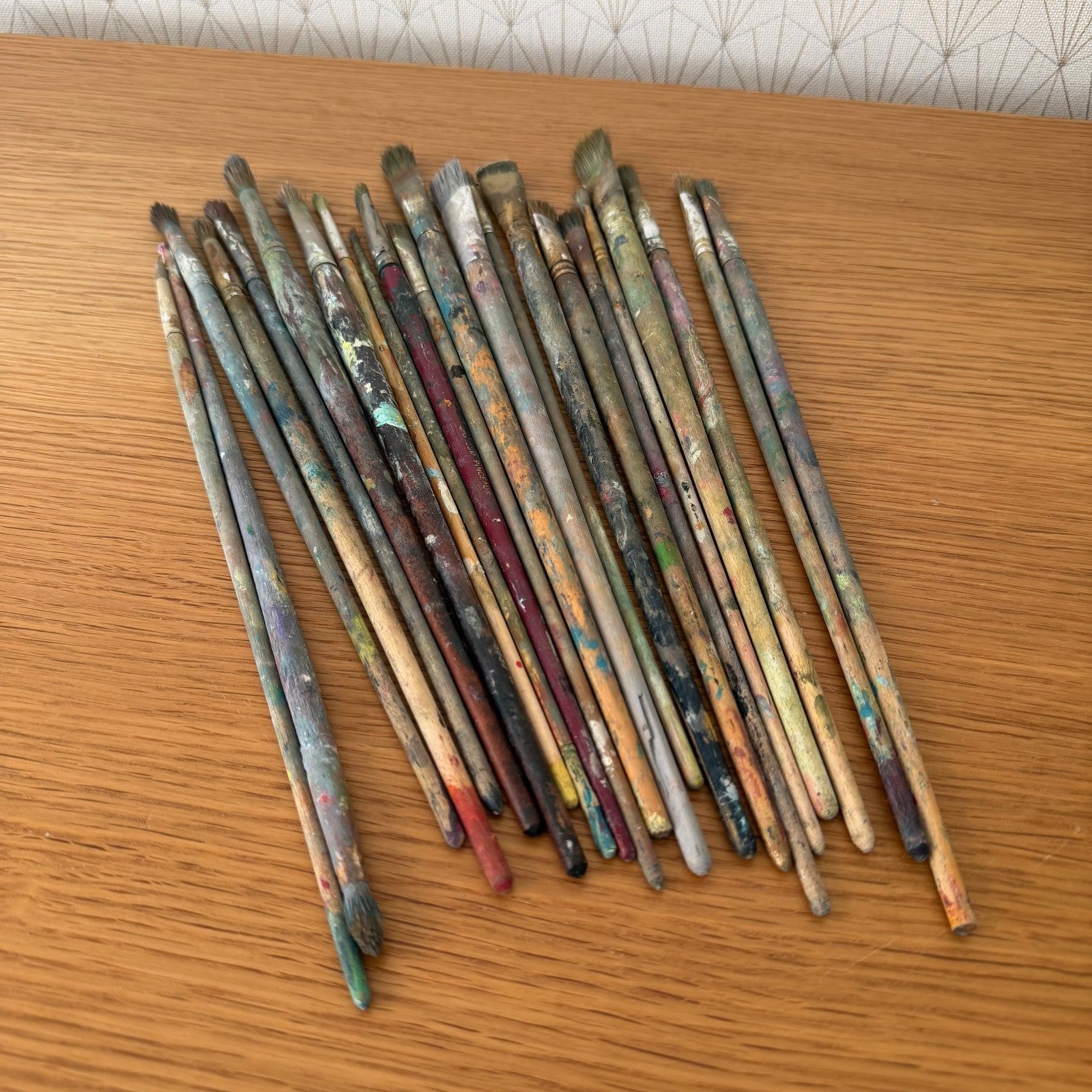 Vintage Used Artist Paintbrush Lot French Atelier Set 0708268 Princeton Artist Brush Co.